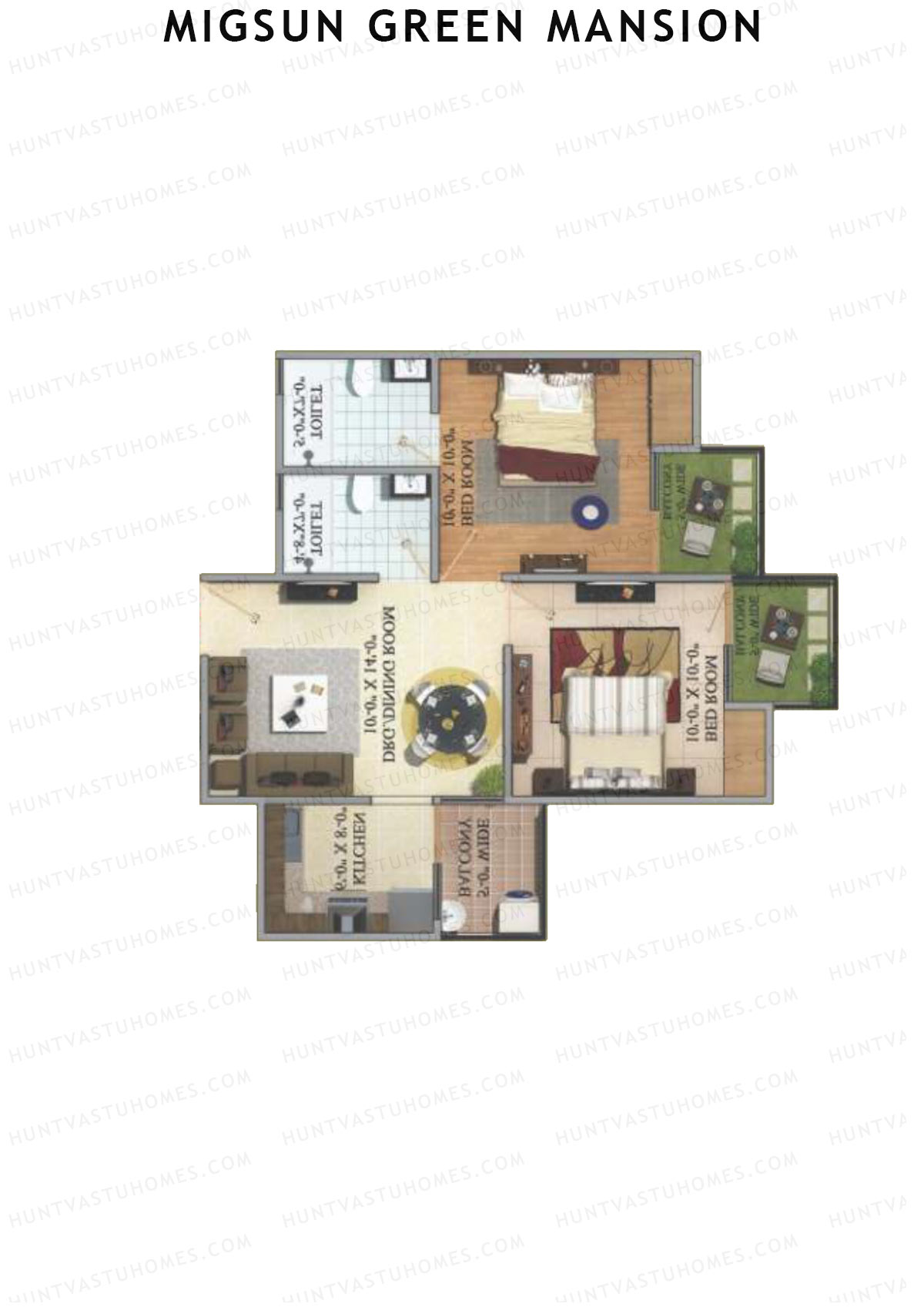 Migsun Green Mansion Regal Unit 8 Floor Plan
