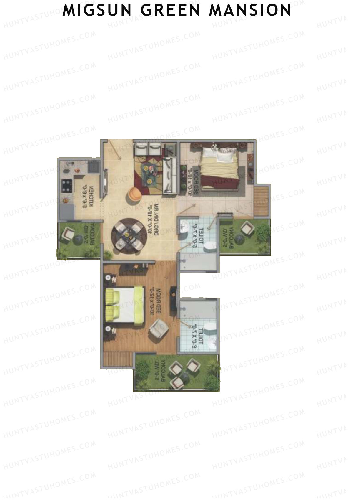 Migsun Green Mansion Royal Unit 10 Floor Plan