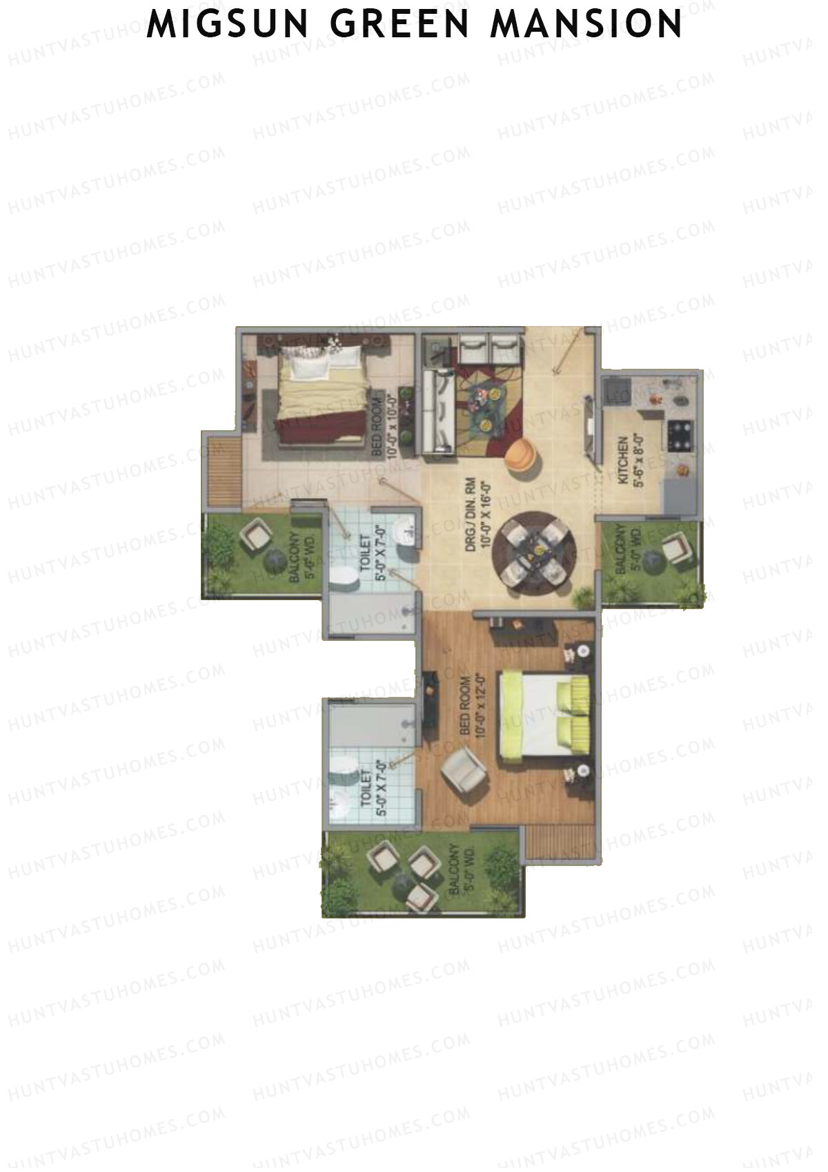 Migsun Green Mansion Royal Unit 11 Floor Plan