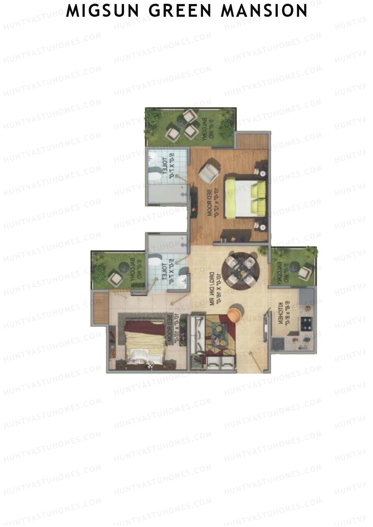 Migsun Green Mansion Royal Unit 2 Floor Plan