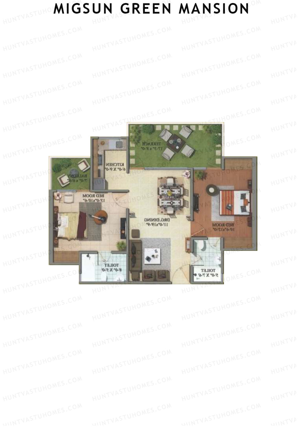 Migsun Green Mansion Royal Unit 4 Floor Plan