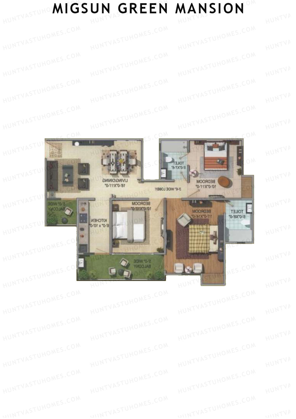 Migsun Green Mansion Royal Unit 7 Floor Plan