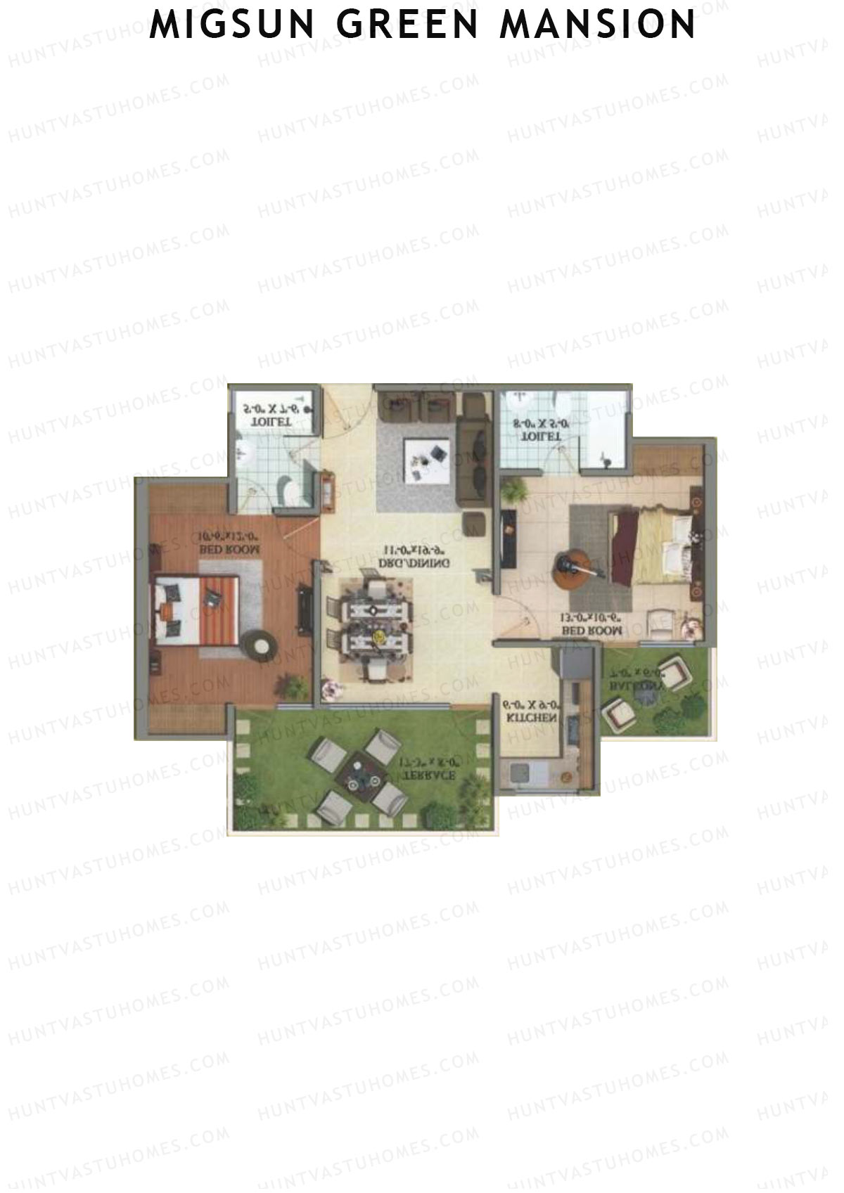 Migsun Green Mansion Royal Unit 8 Floor Plan
