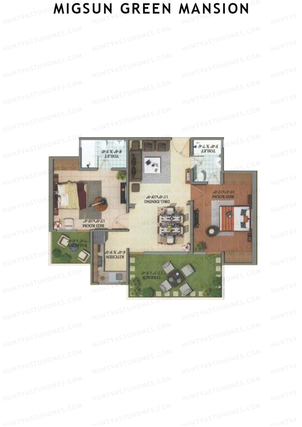 Migsun Green Mansion Royal Unit 9 Floor Plan