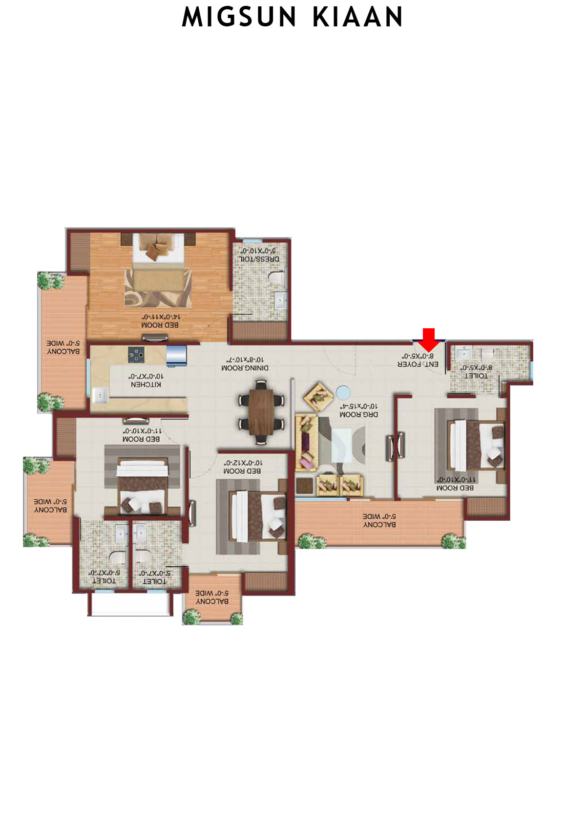 Migsun Kiaan Tower A Unit 10 Floor Plan
