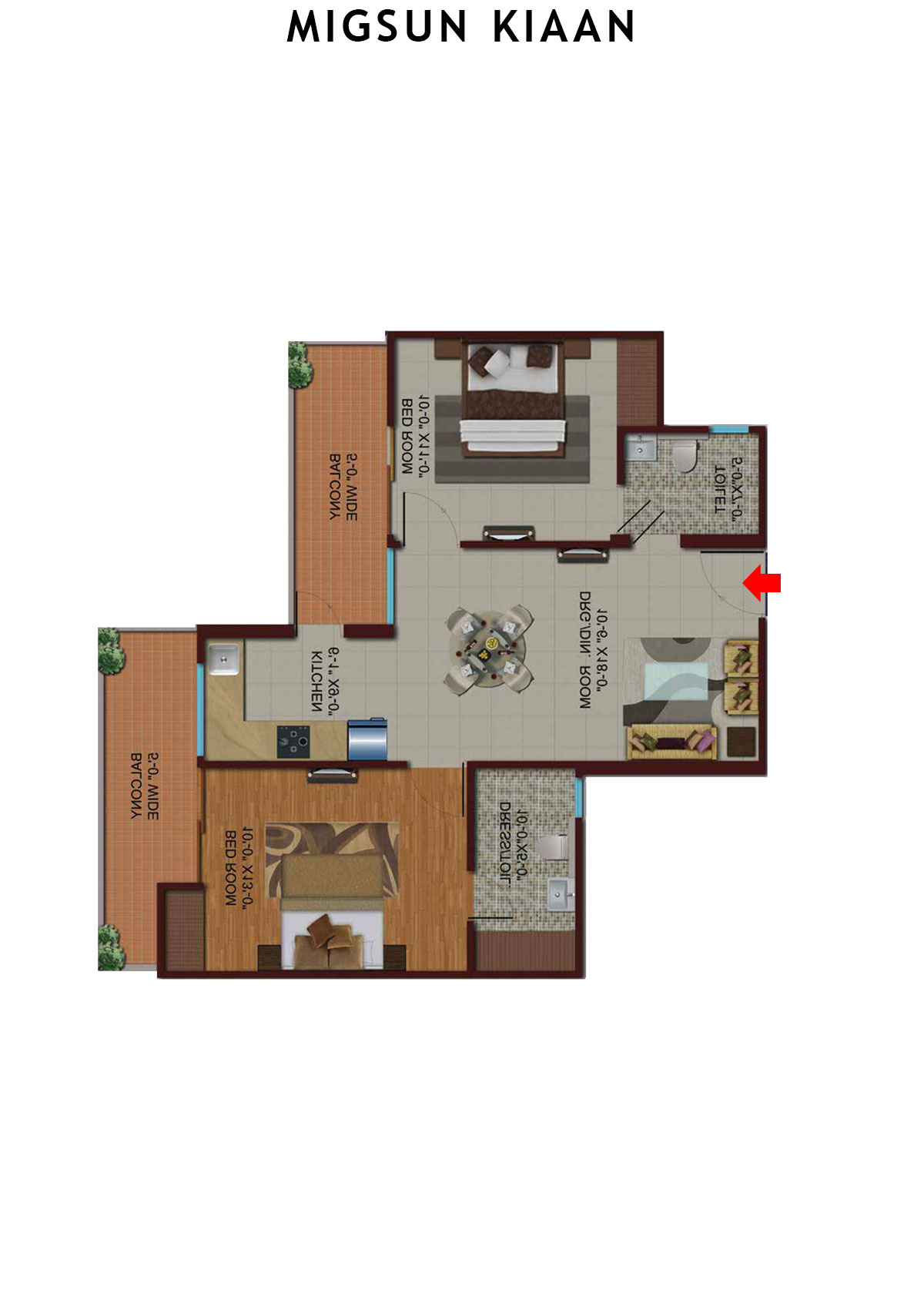 Migsun Kiaan Tower A Unit 11 Floor Plan