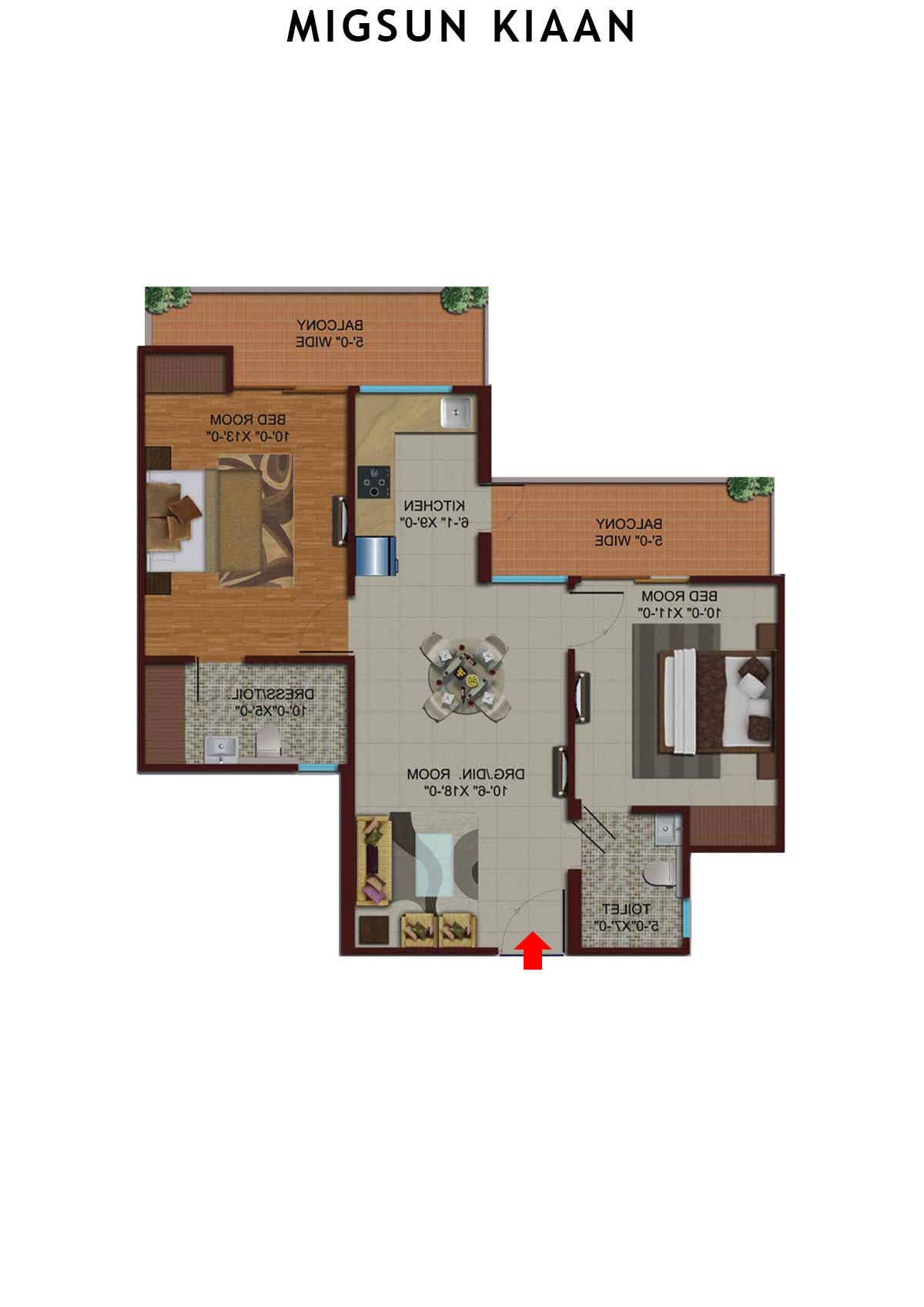 Migsun Kiaan Tower A Unit 5 Floor Plan