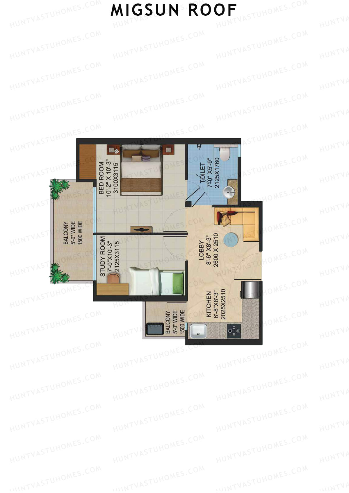 Migsun Roof B1 Sun 4 Unit 10 Floor Plan