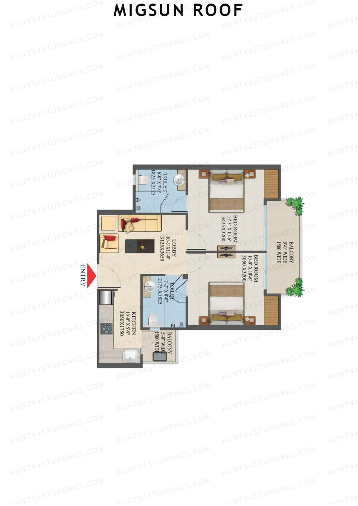 Migsun Roof B1 Sun 4 Unit 2 Floor Plan