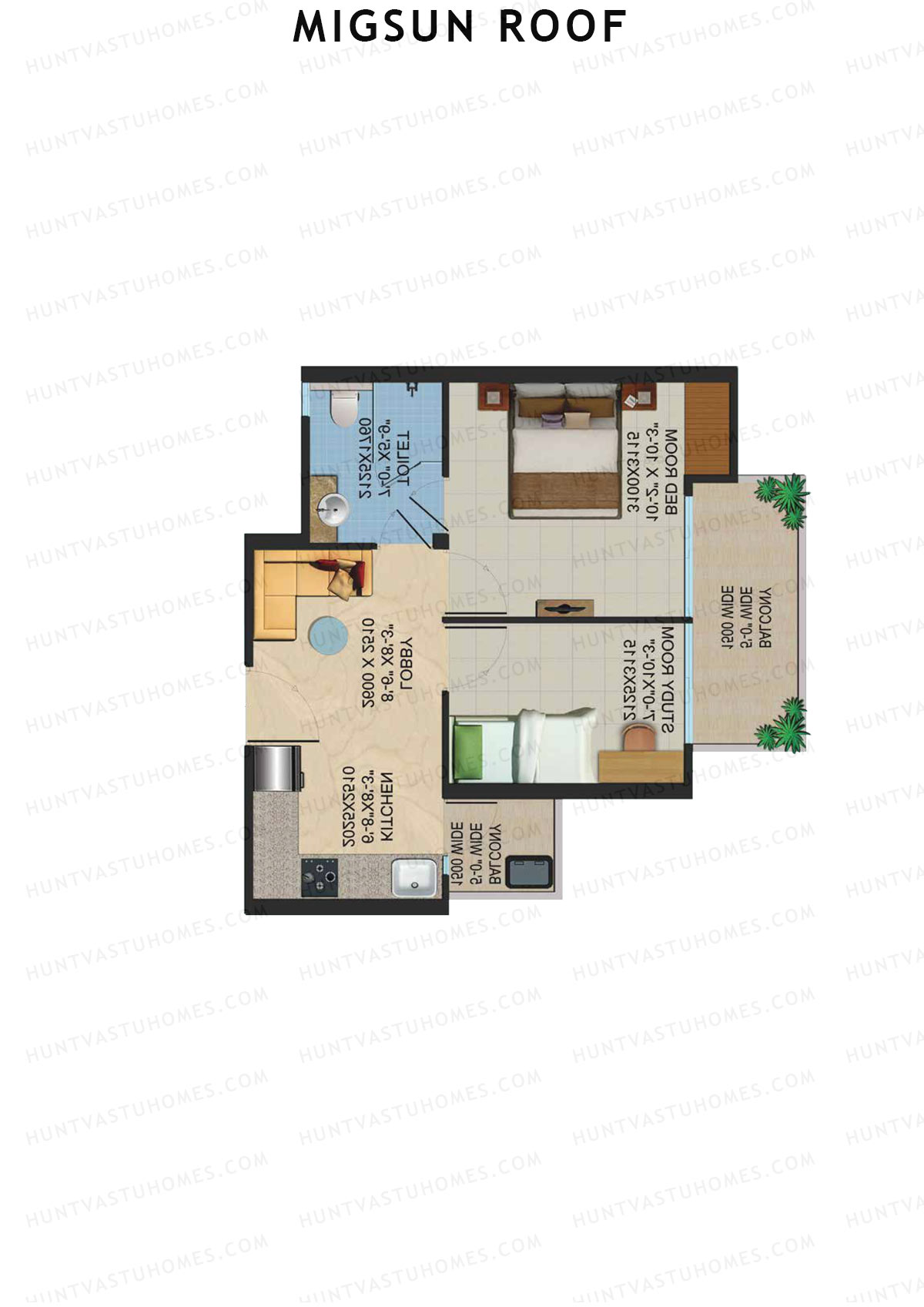Migsun Roof B1 Sun 4 Unit 5 Floor Plan