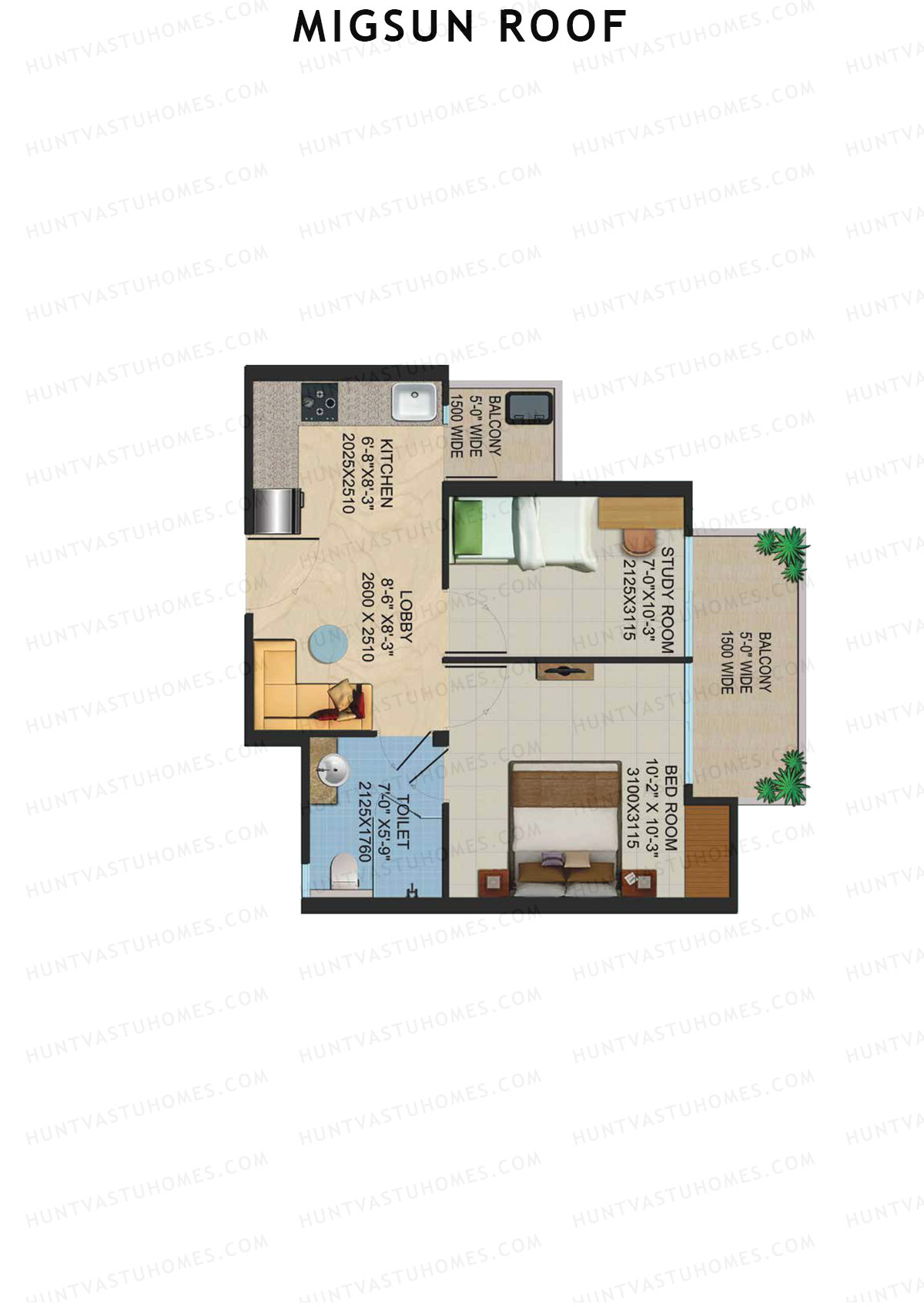 Migsun Roof B1 Sun 4 Unit 7 Floor Plan