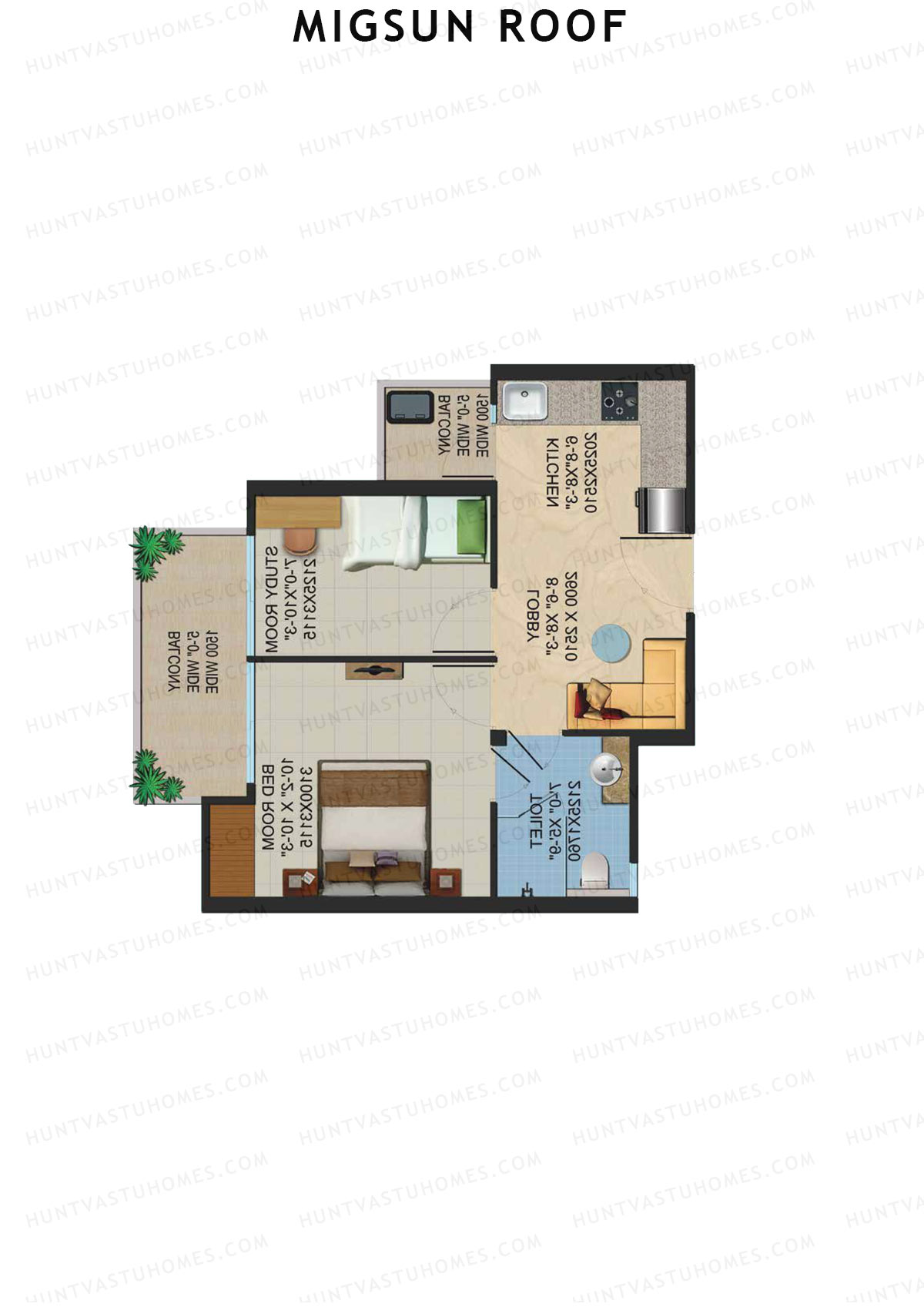 Migsun Roof B1 Sun 4 Unit 8 Floor Plan