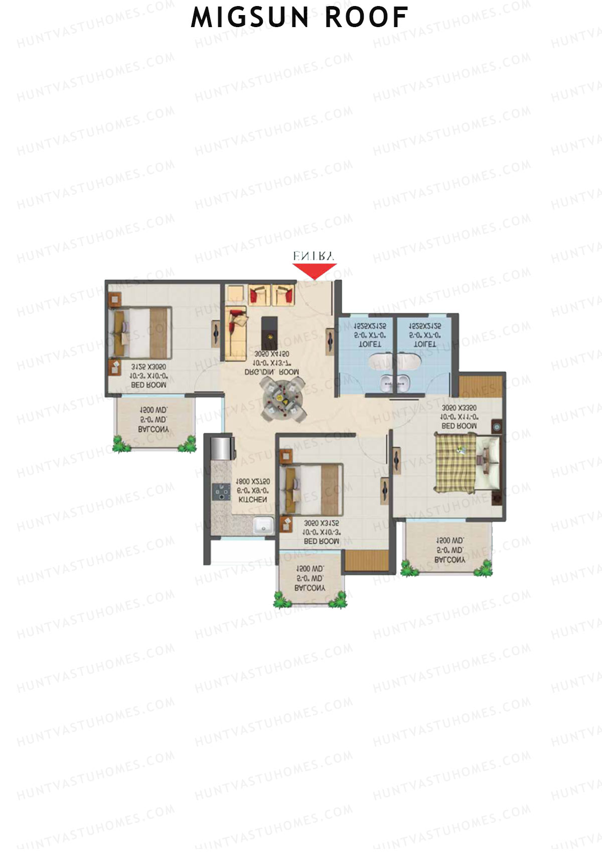 Migsun Roof B3 Sun 6 Unit 1 Floor Plan