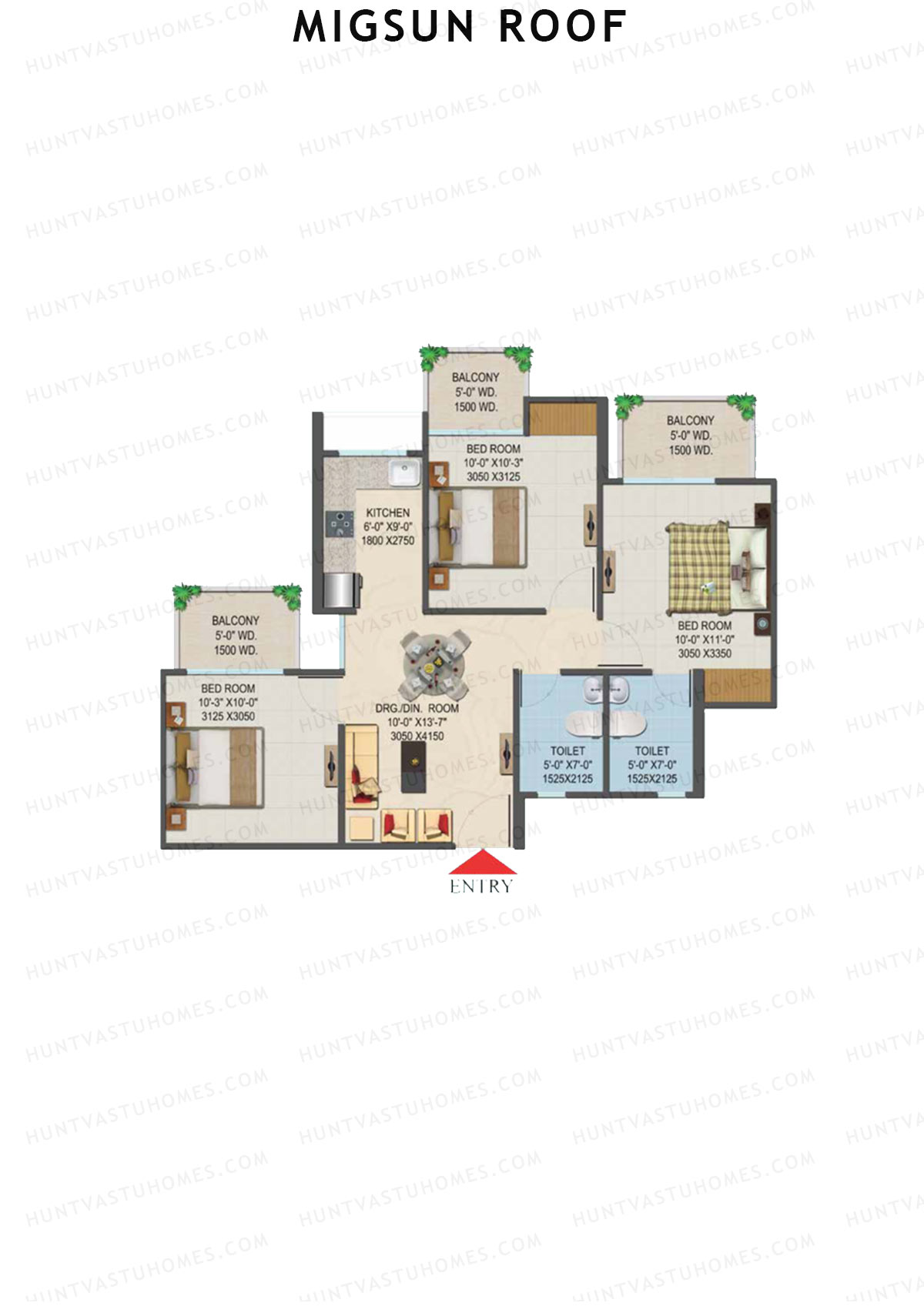 Migsun Roof B3 Sun 6 Unit 2 Floor Plan