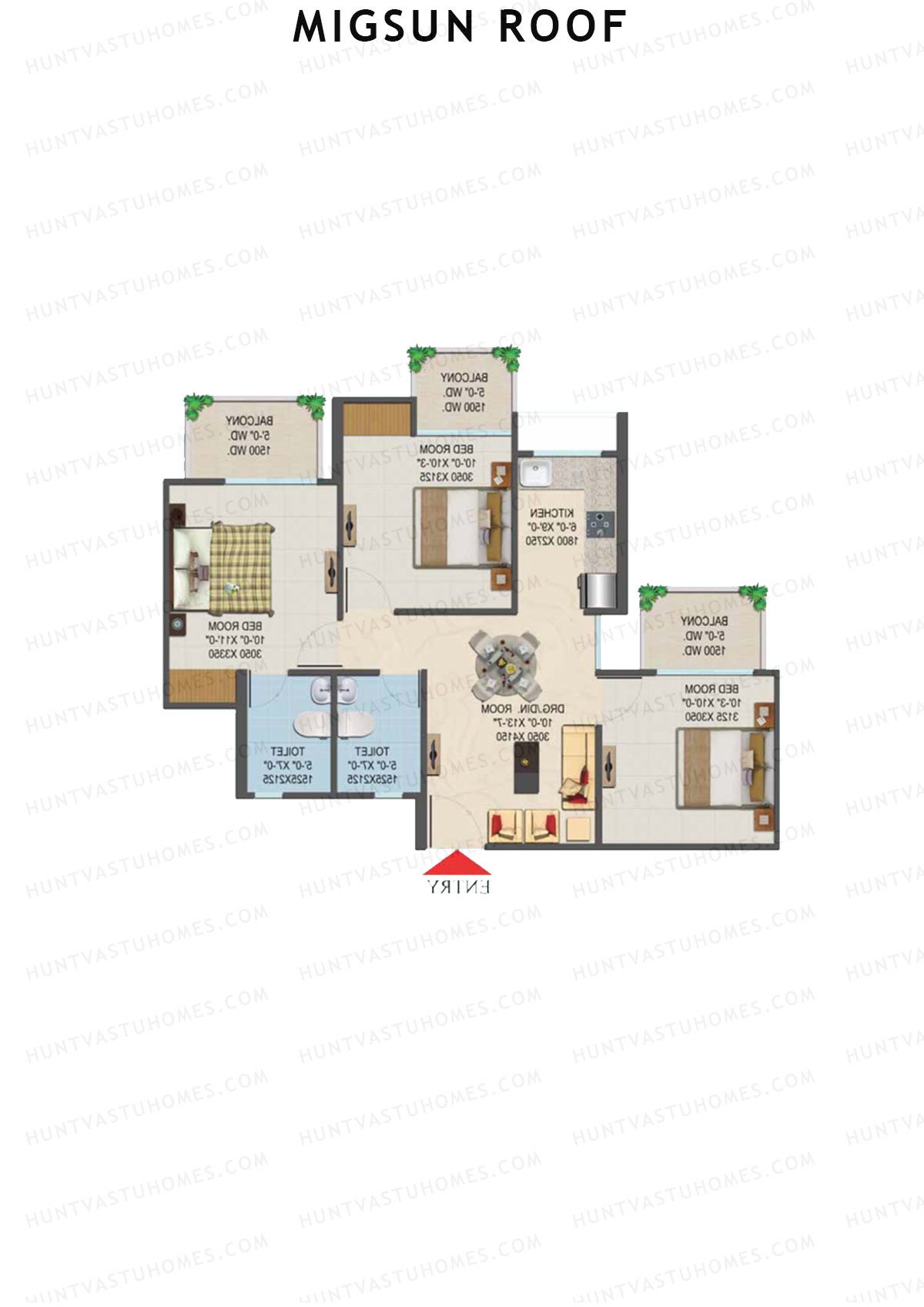 Migsun Roof B3 Sun 6 Unit 4 Floor Plan