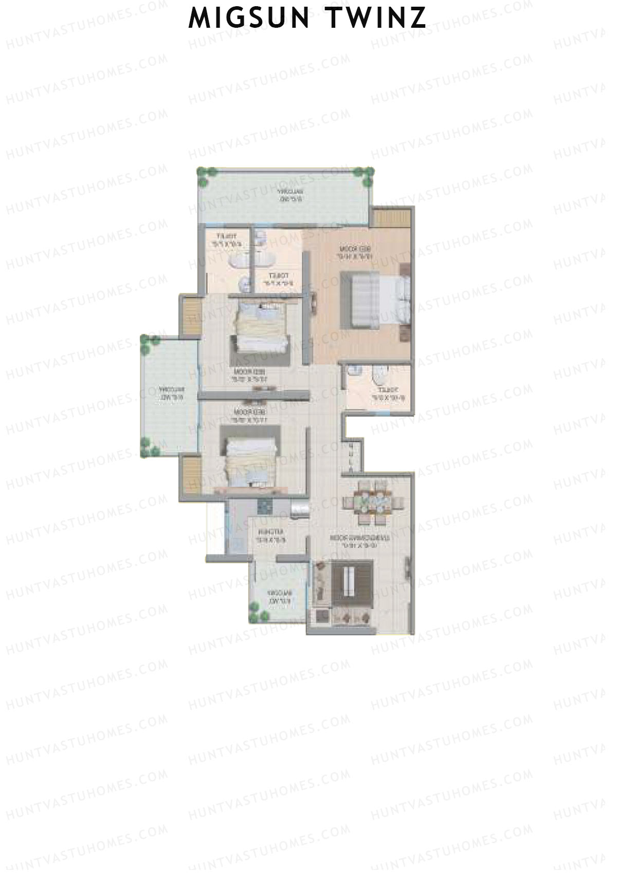 Migsun Twinz Sun 1 Unit 2 Floor Plan