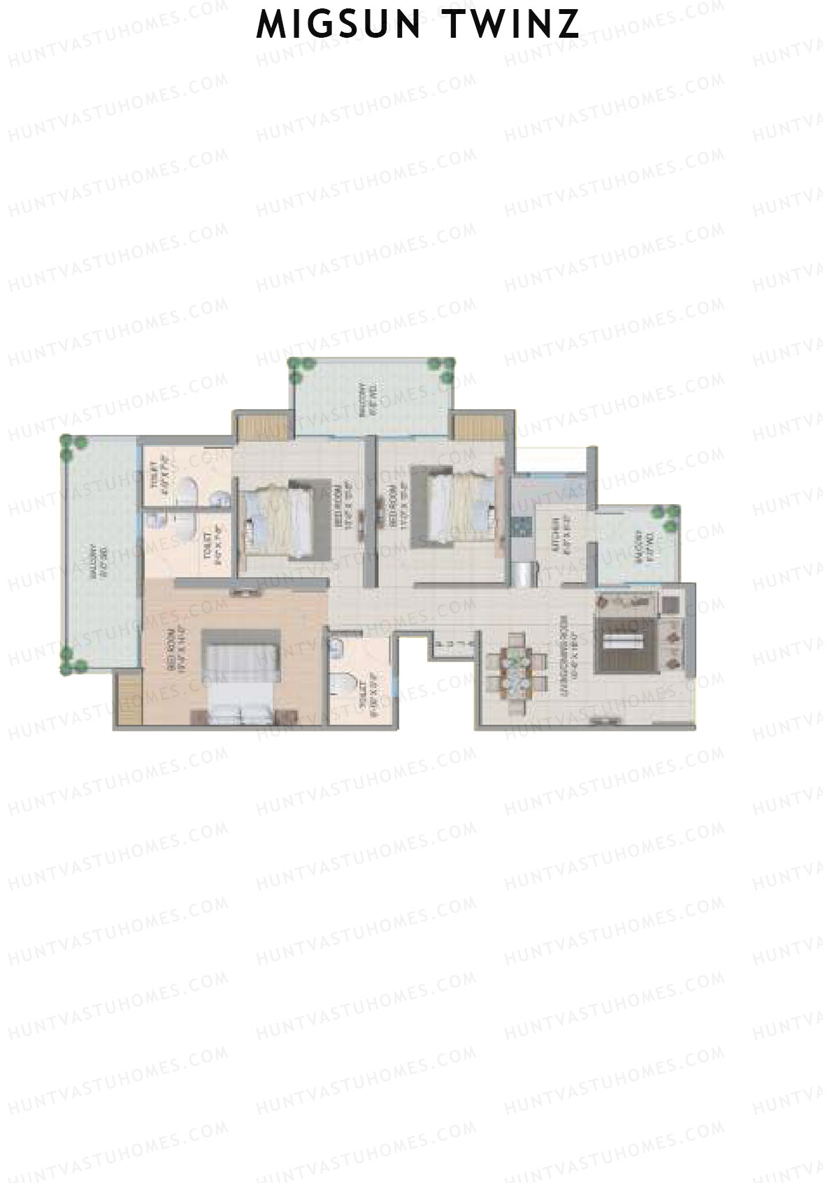 Migsun Twinz Sun 1 Unit 3 Floor Plan