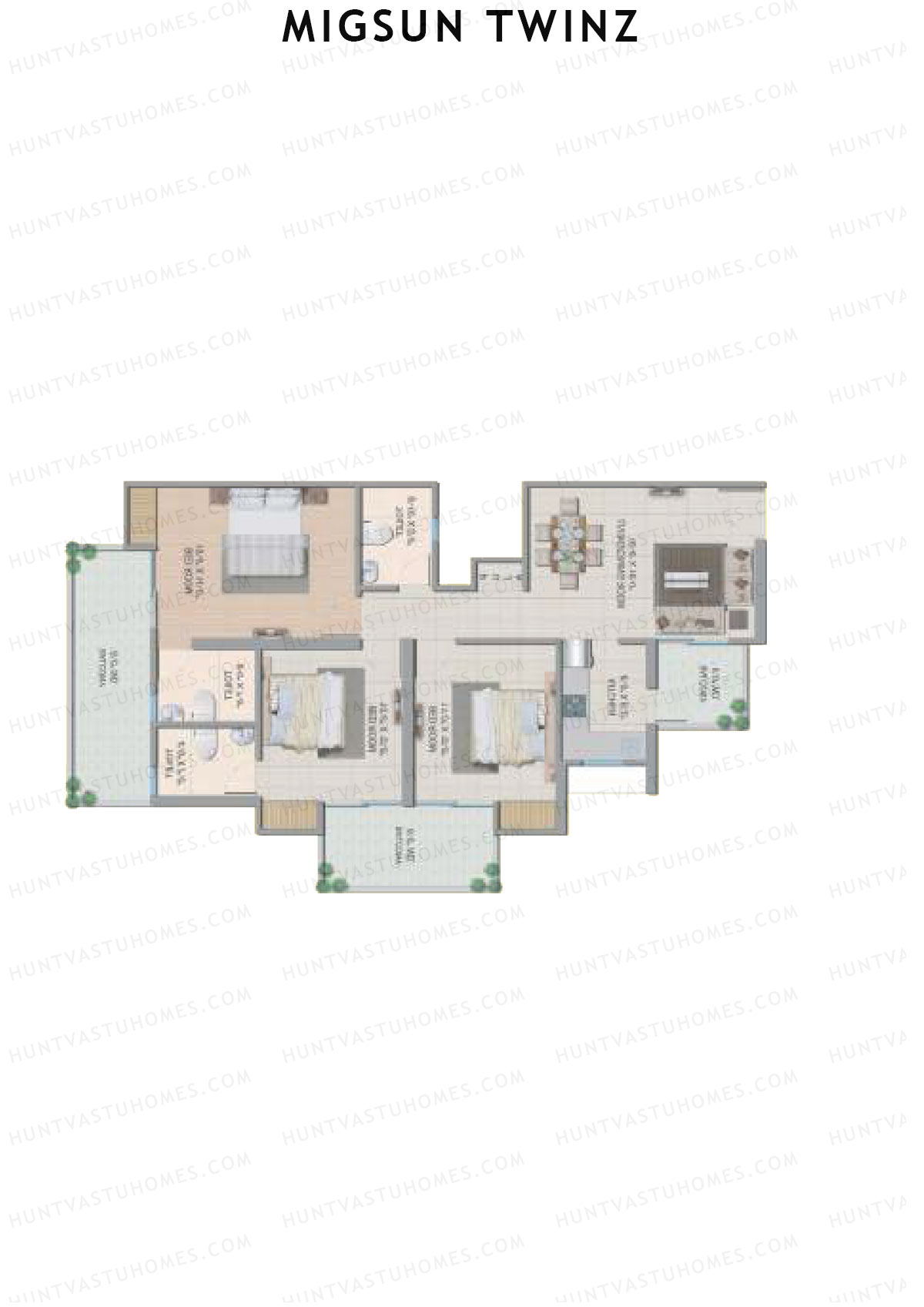 Migsun Twinz Sun 1 Unit 4 Floor Plan