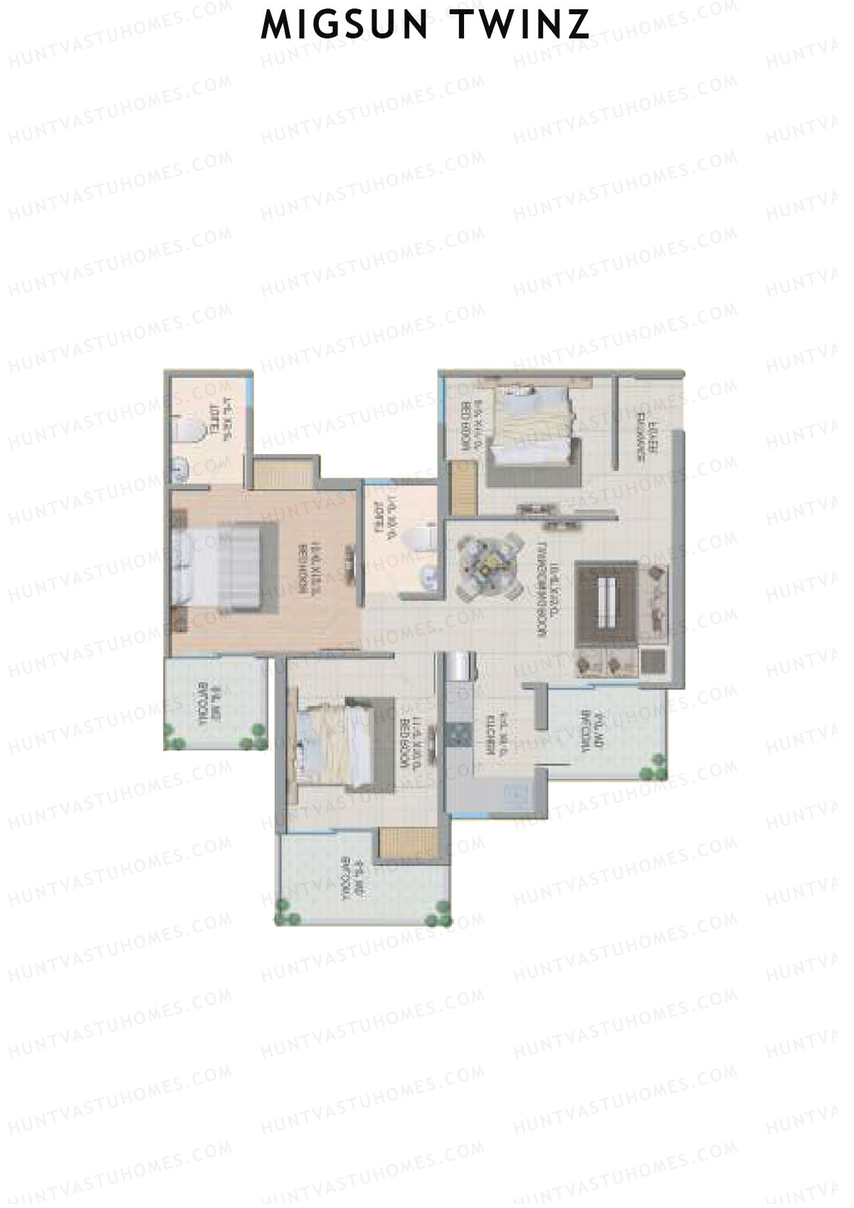 Migsun Twinz Sun 2 Unit 2 Floor Plan