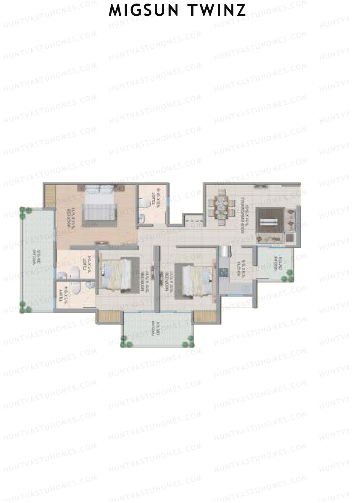 Migsun Twinz Sun 3 Unit 2 Floor Plan