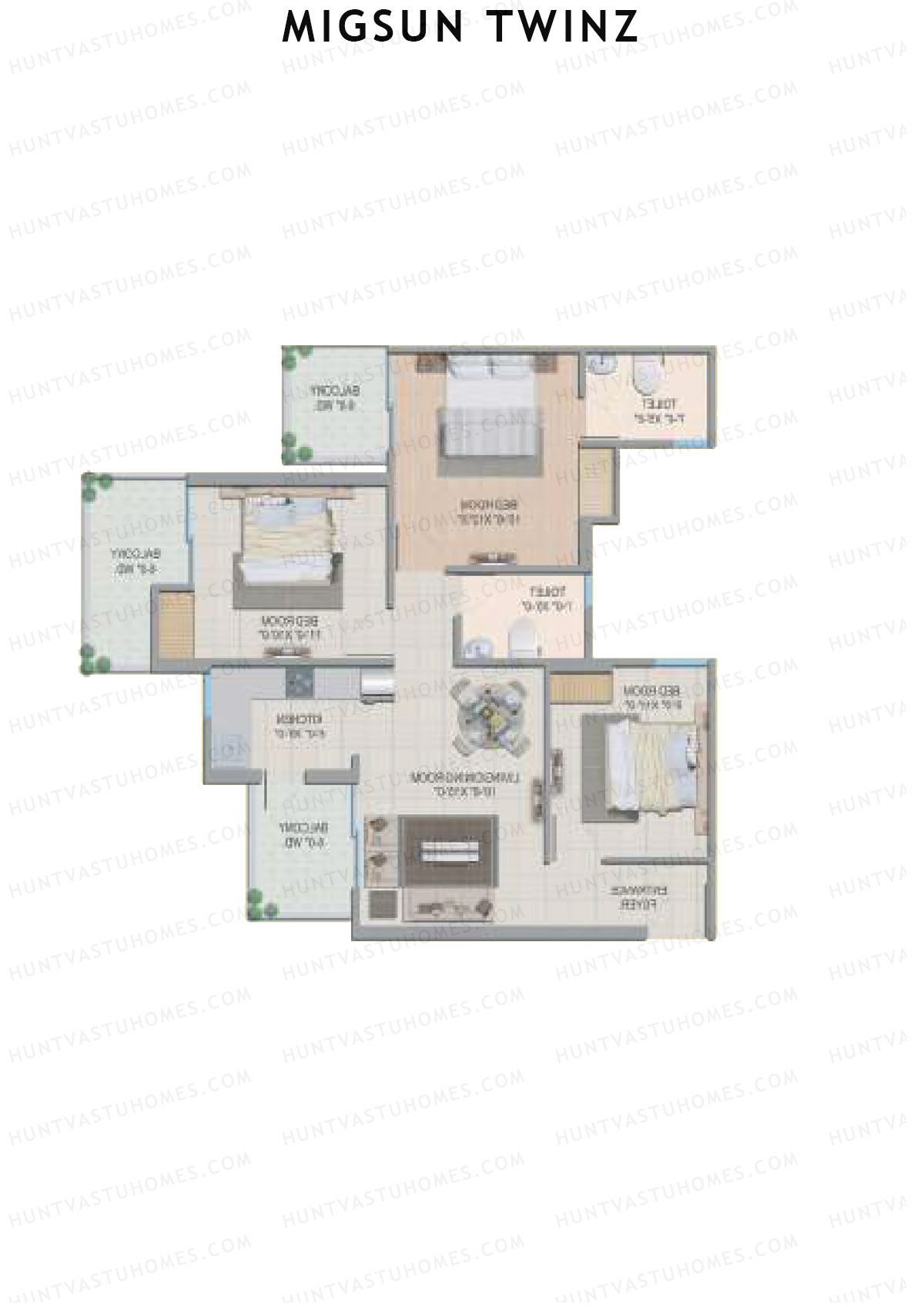 Migsun Twinz Sun 3 Unit 7 Floor Plan