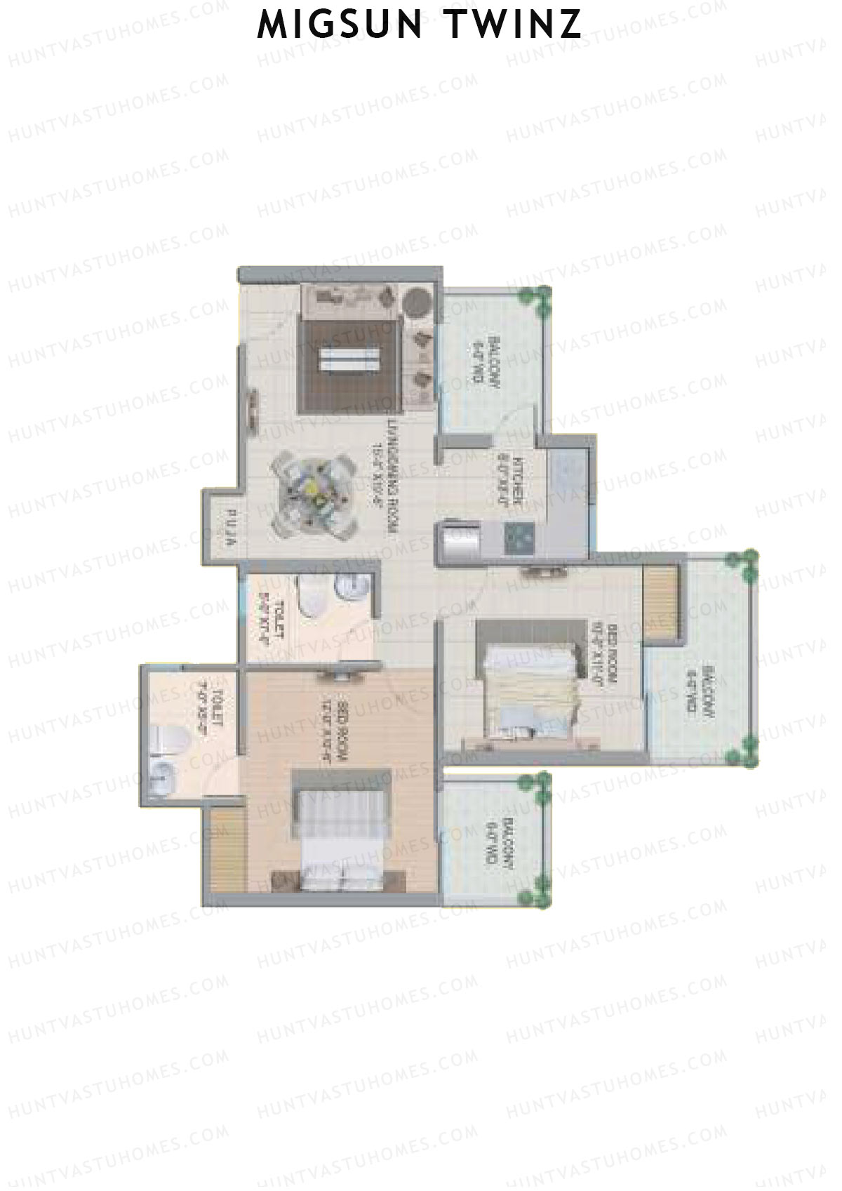 Migsun Twinz Sun 4 Unit 4 Floor Plan
