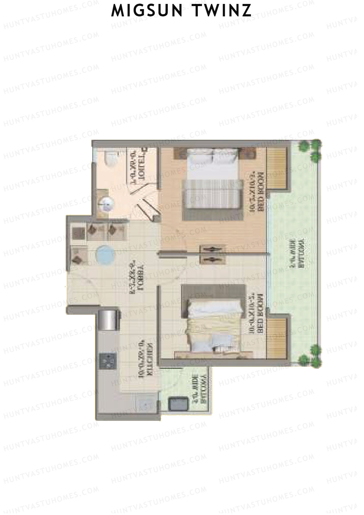 Migsun Twinz Sun 4 Unit 5 Floor Plan