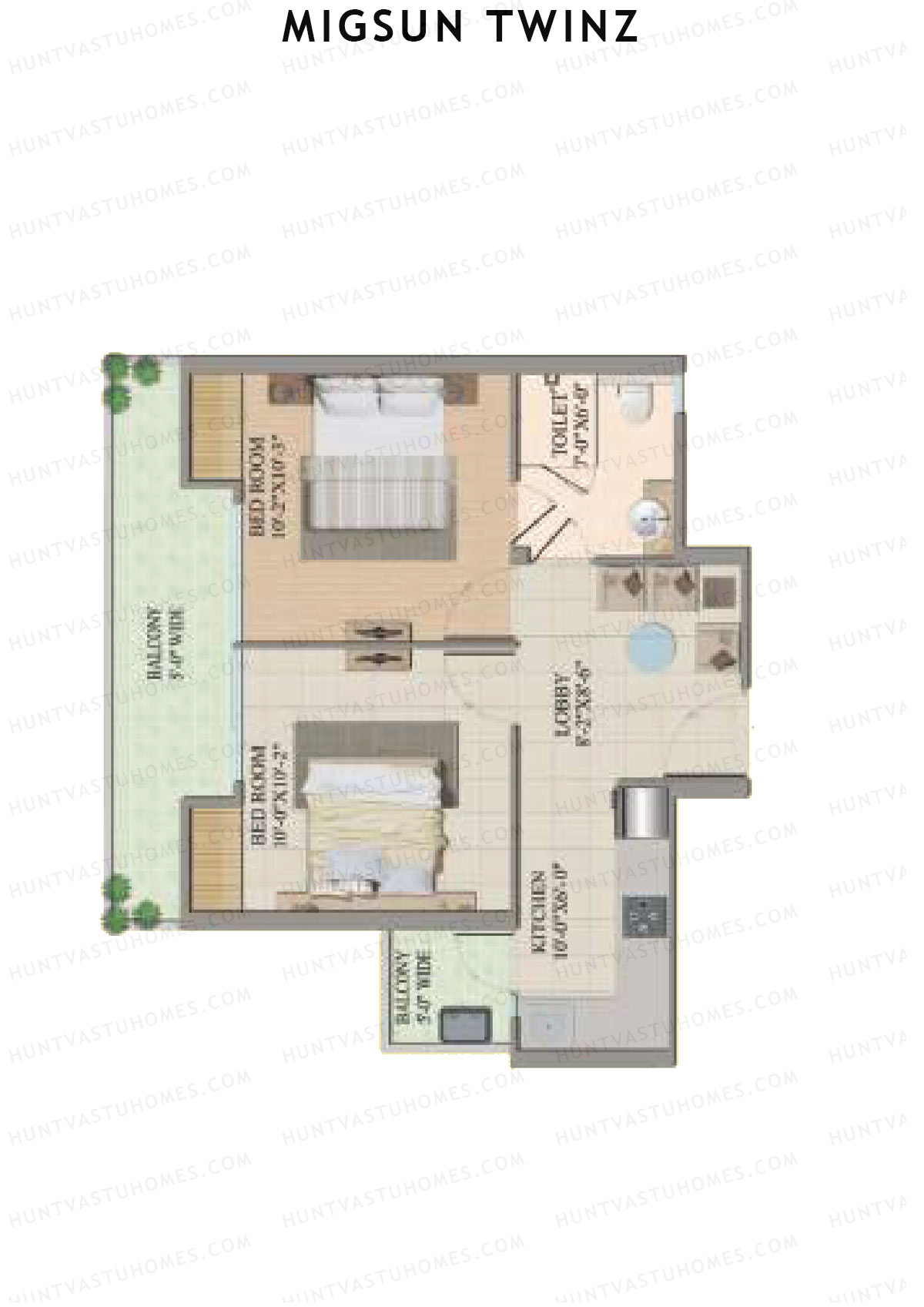 Migsun Twinz Sun 5 Unit 3 Floor Plan