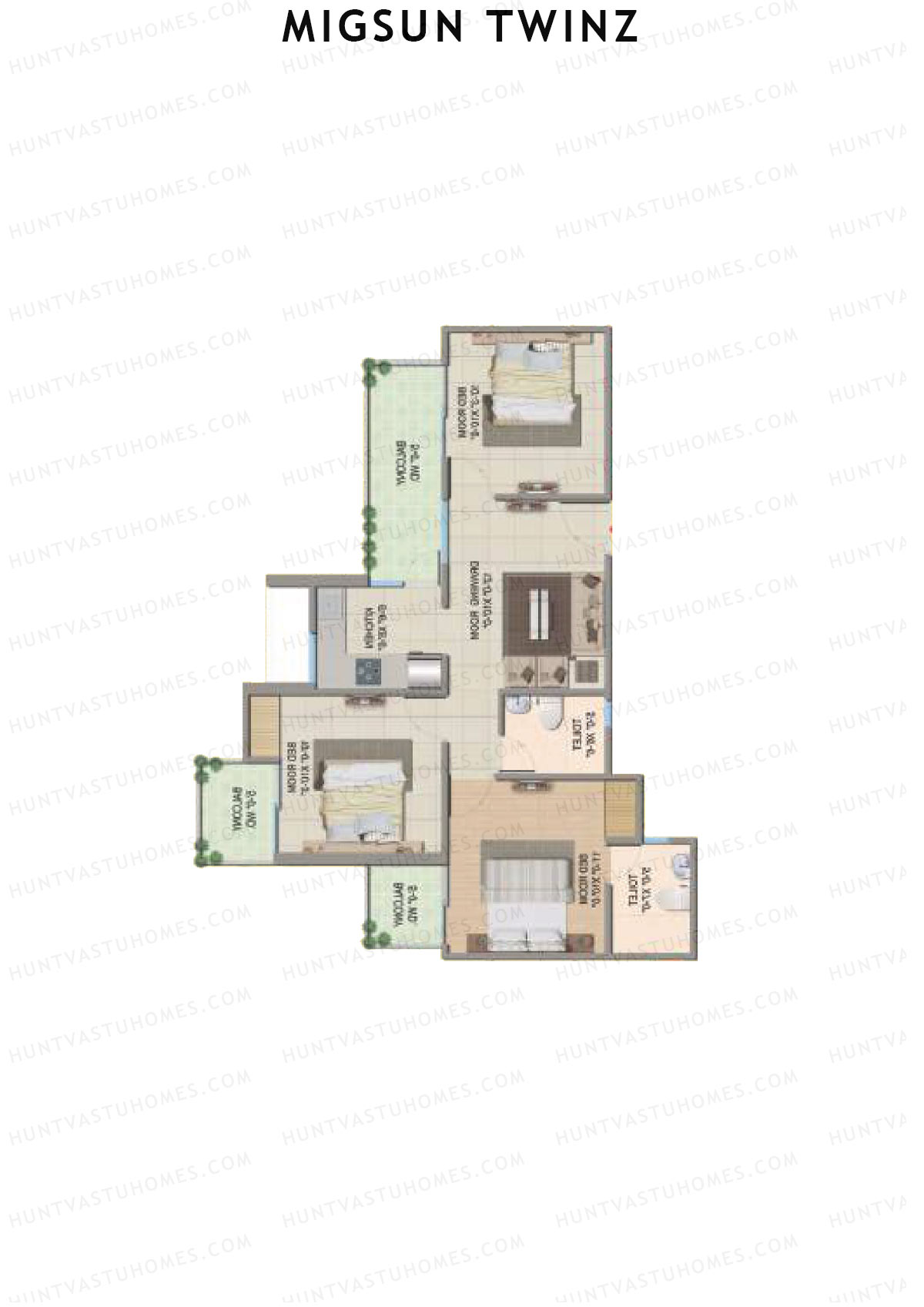 Migsun Twinz Sun 5 Unit 7 (Type A) Floor Plan