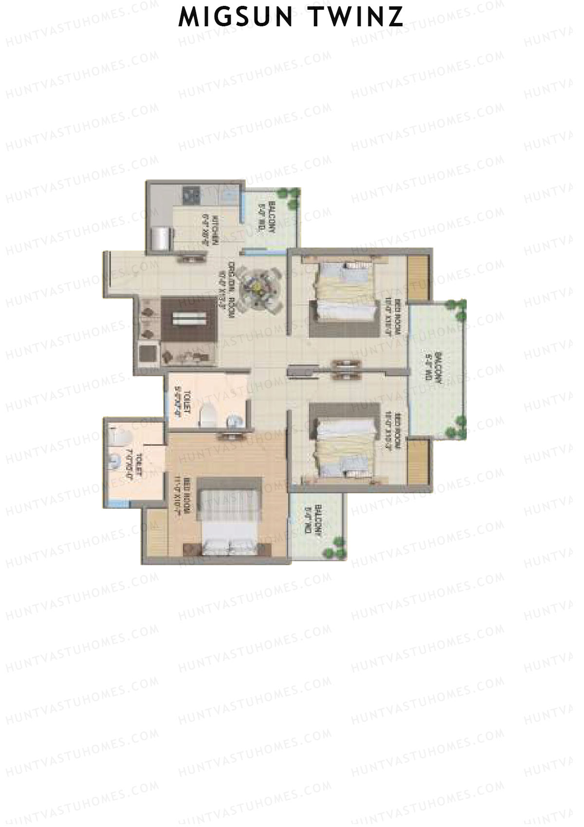 Migsun Twinz Sun 6 Unit 7 Floor Plan