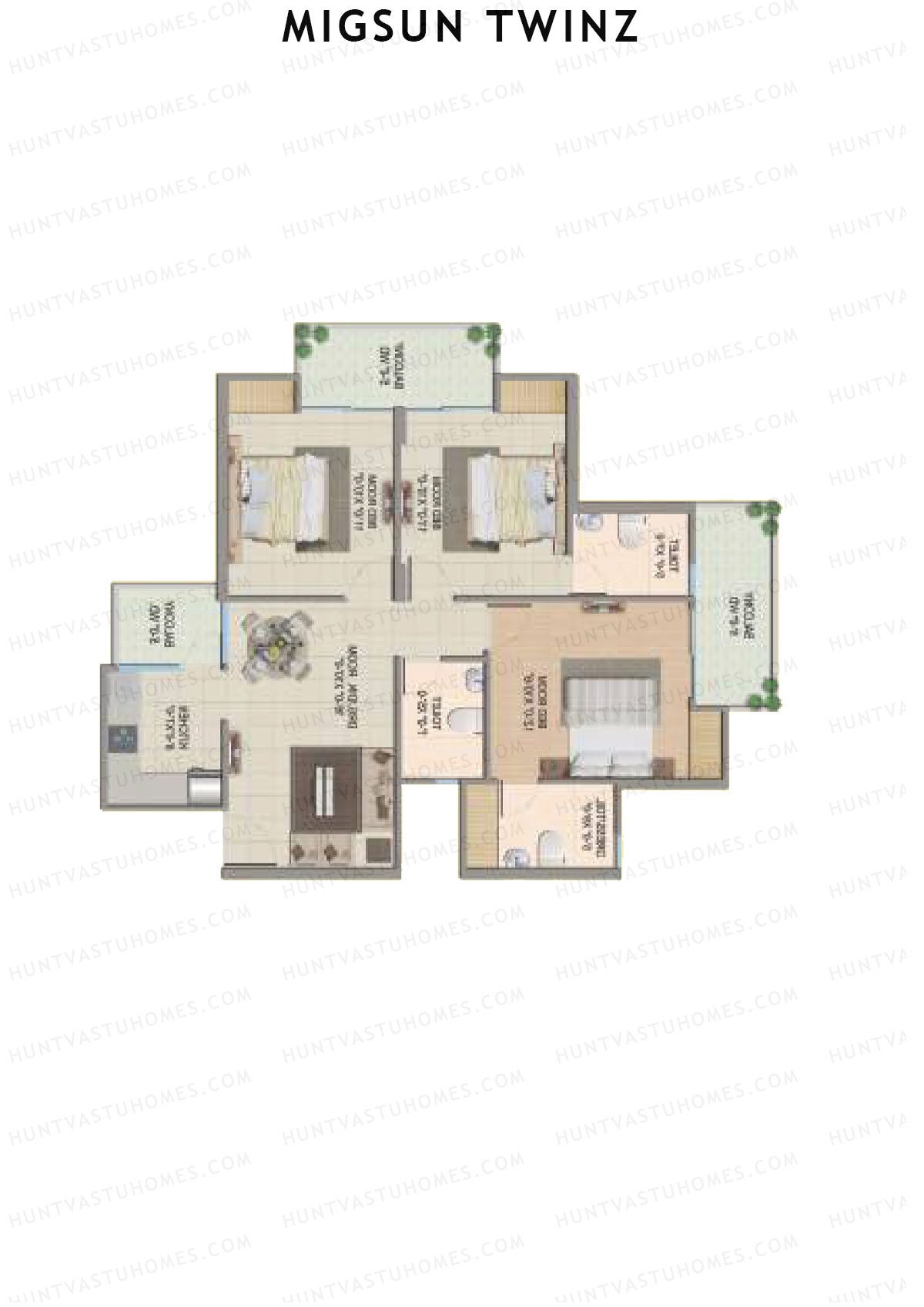 Migsun Twinz Sun 7 Unit 1 Floor Plan