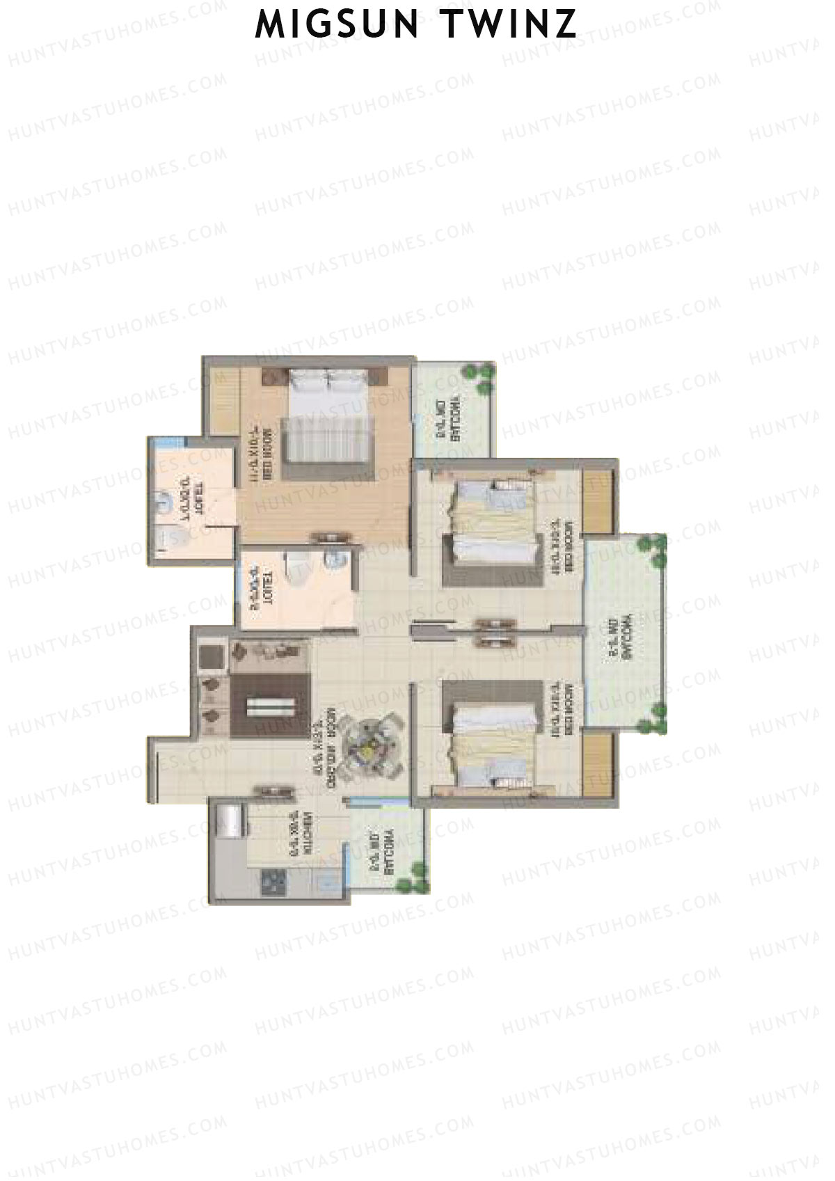 Migsun Twinz Sun 7 Unit 7 Floor Plan