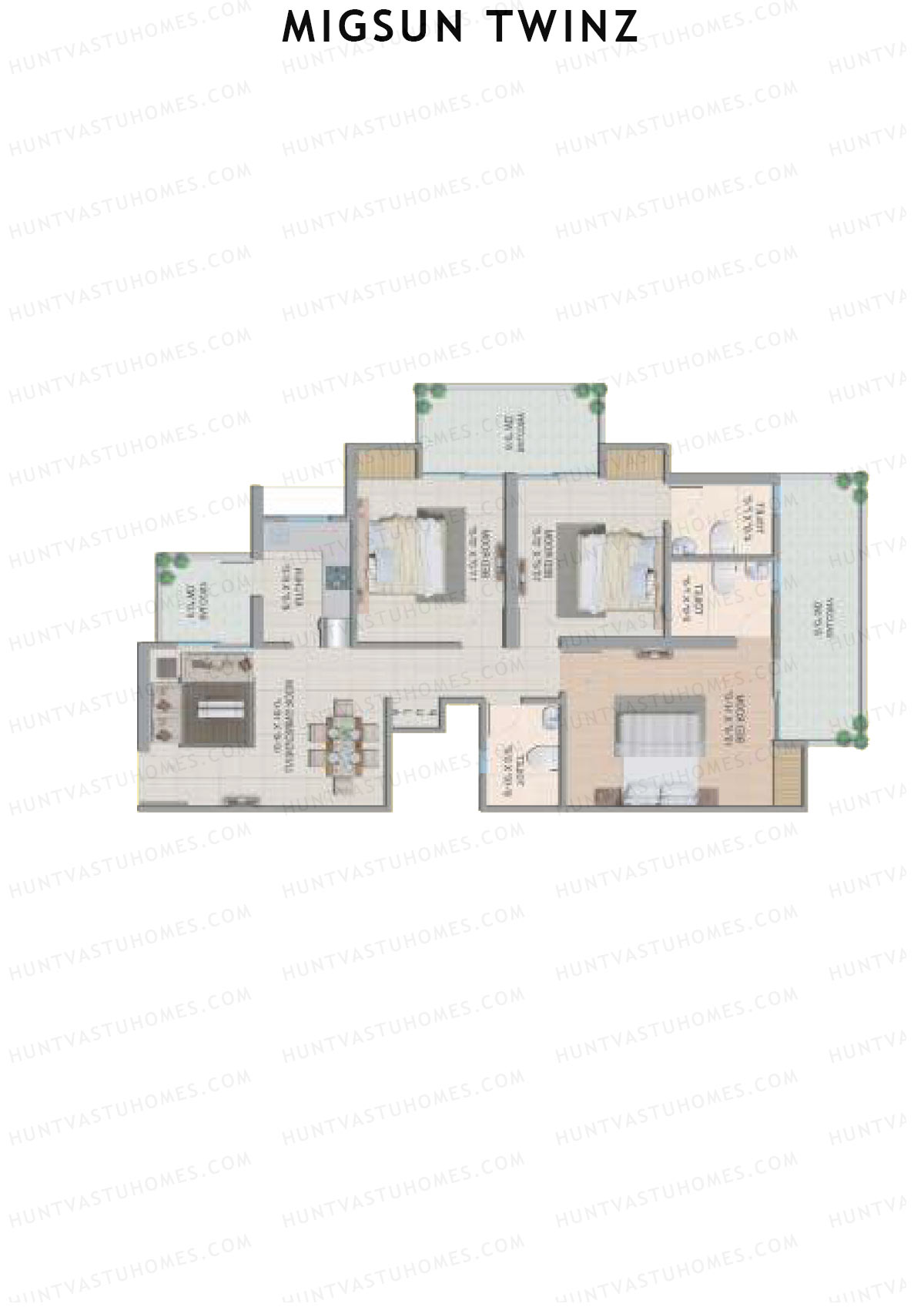Migsun Twinz Sun 8 Unit 1 Floor Plan