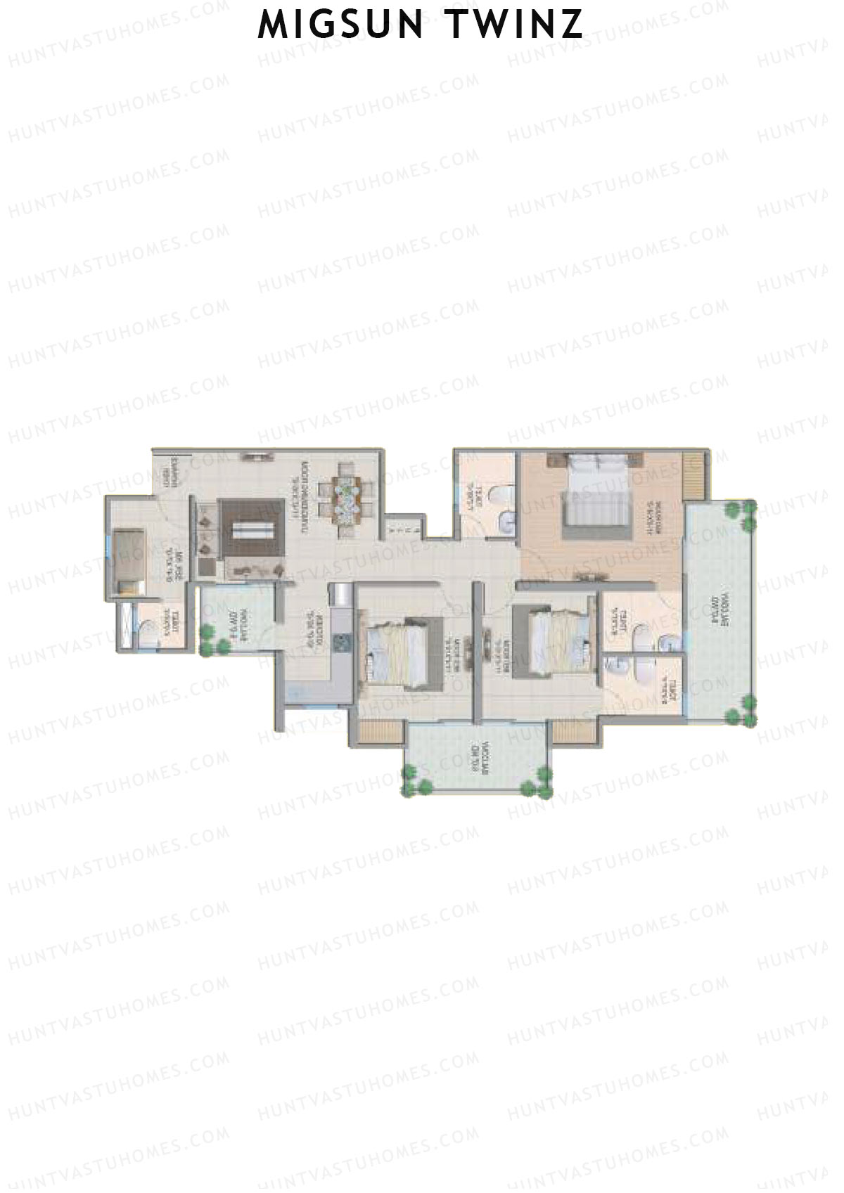 Migsun Twinz Sun 8 Unit 2 Floor Plan