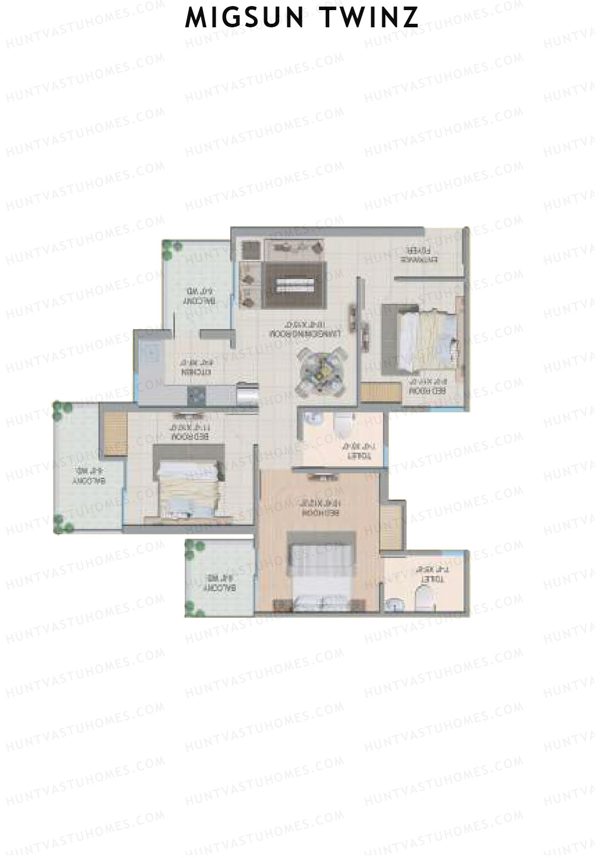 Migsun Twinz Sun 8 Unit 4 Floor Plan