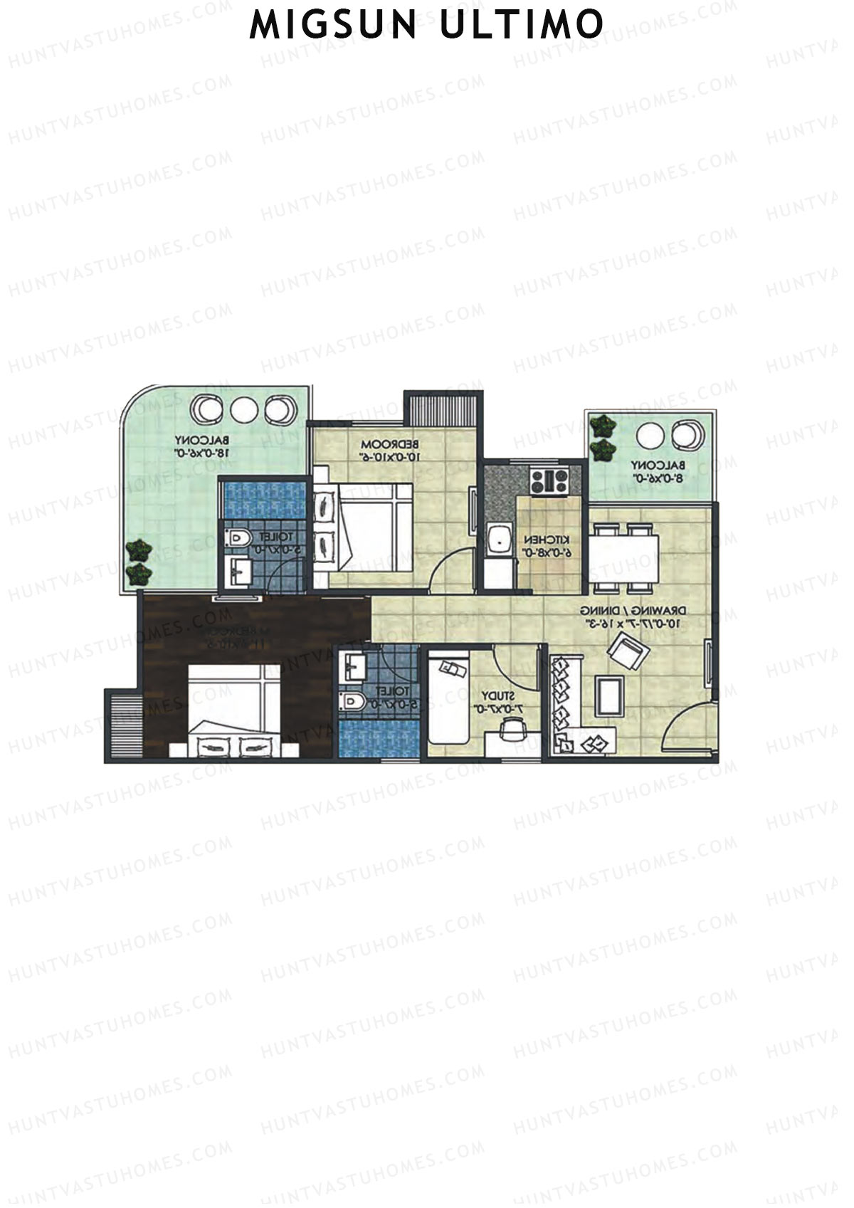 Migsun Ultimo Sun 1 Unit 1 Floor Plan