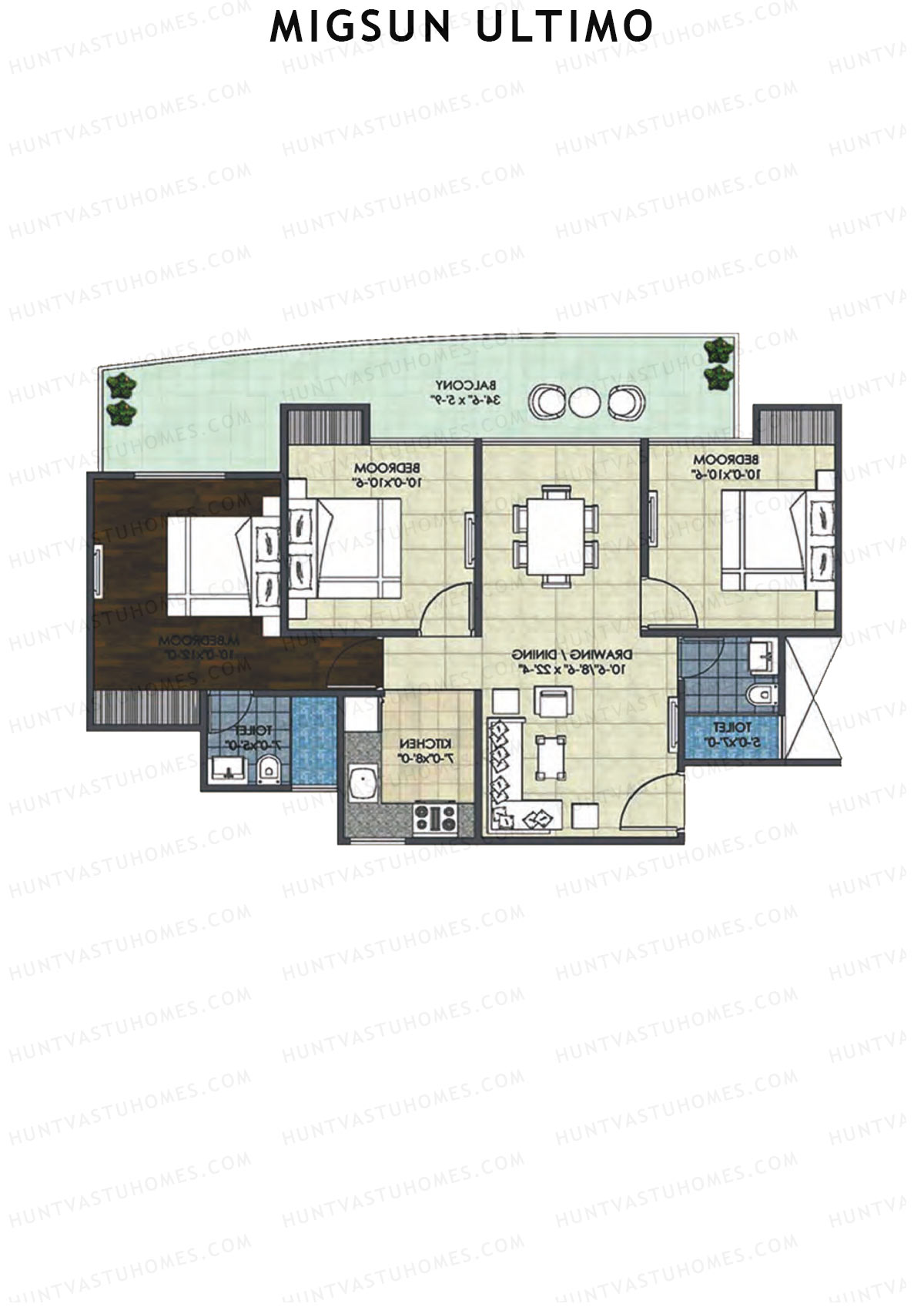 Migsun Ultimo Sun 2 Unit 1 Floor Plan