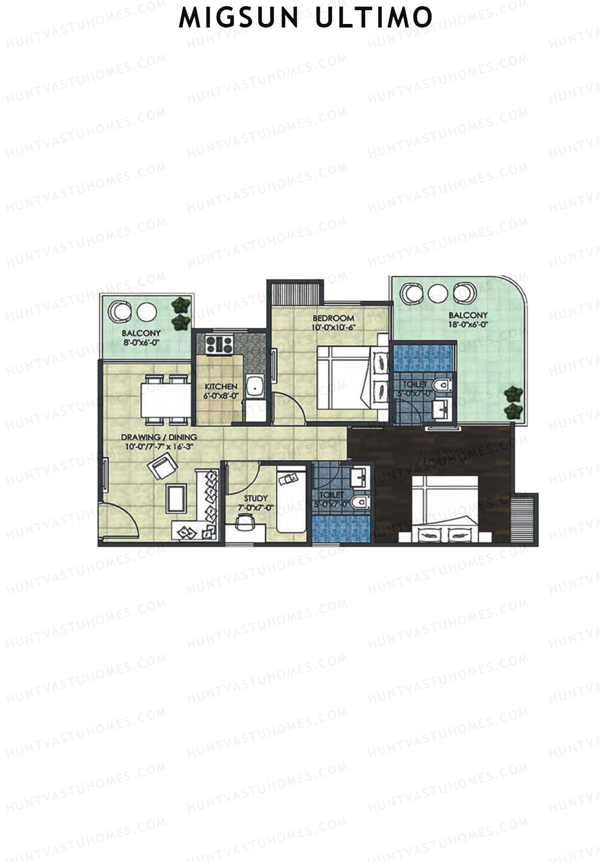 Migsun Ultimo Sun 3 Unit 1 Floor Plan