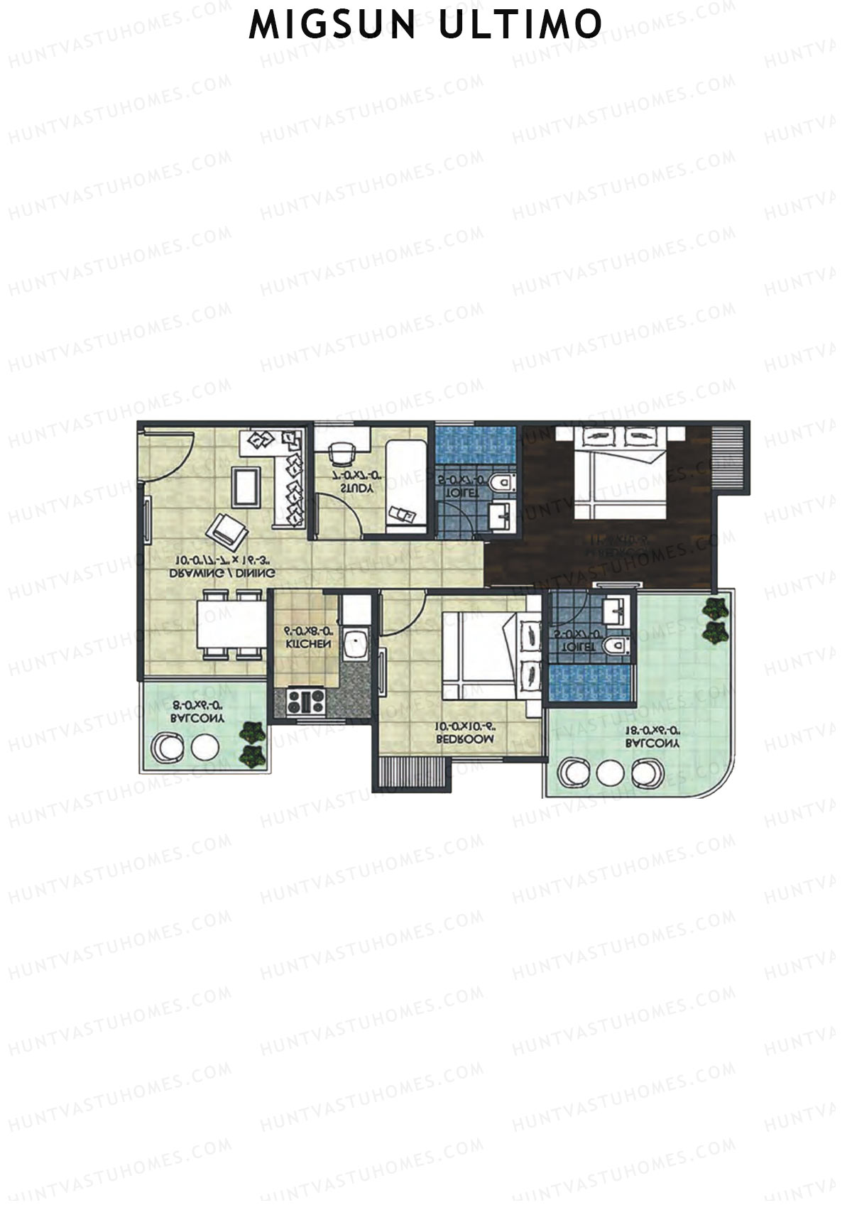 Migsun Ultimo Sun 4 Unit 1 Floor Plan