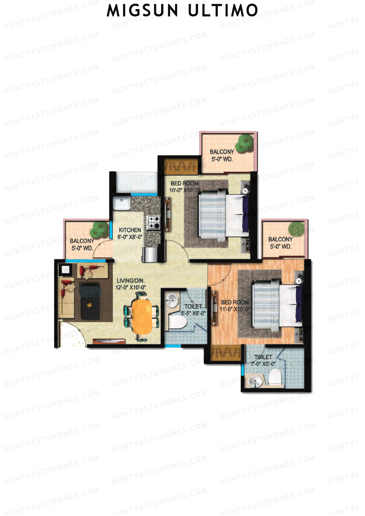 Migsun Ultimo Sun 5 Unit 1 Floor Plan