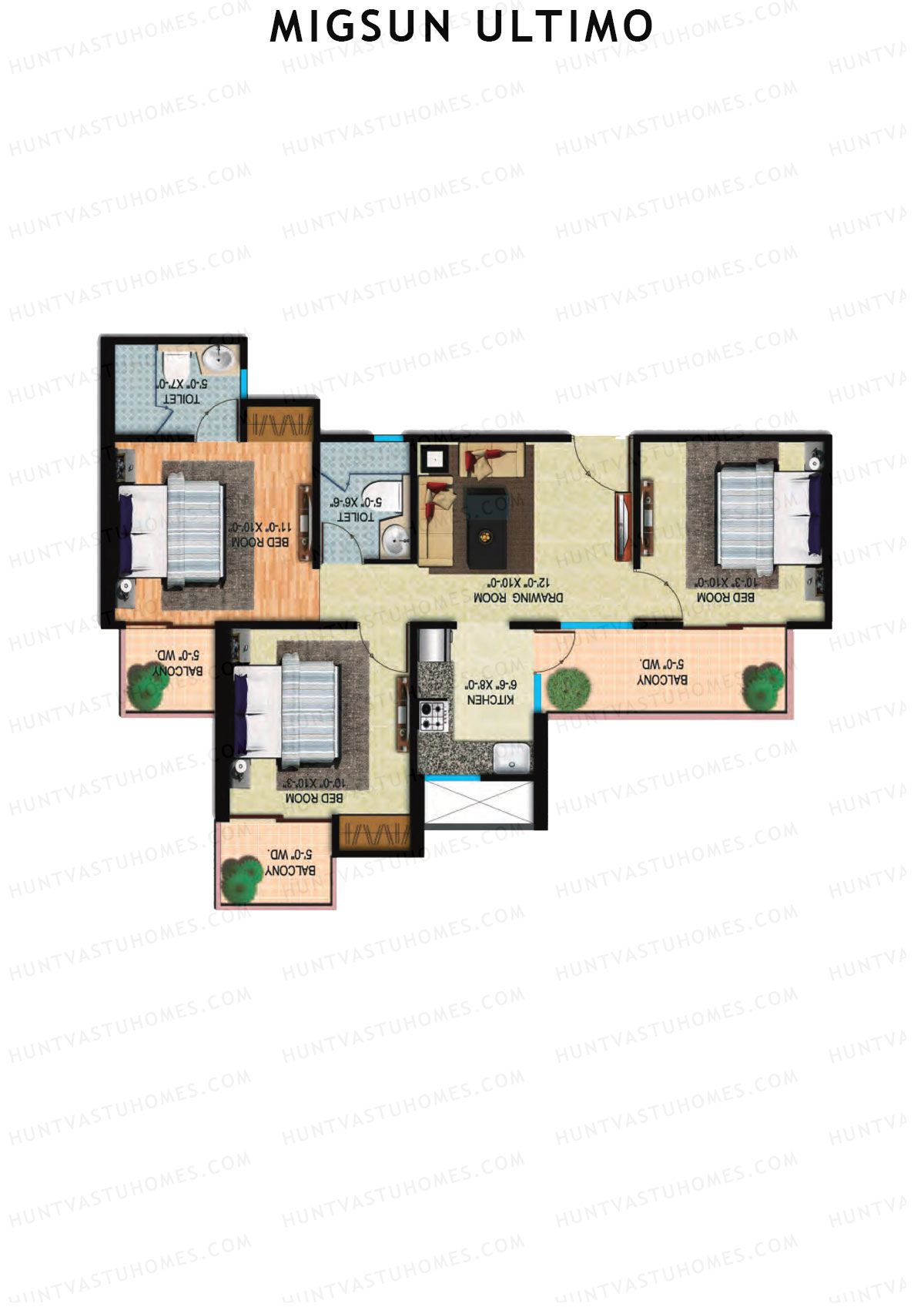 Migsun Ultimo Sun 5 Unit 3 Floor Plan