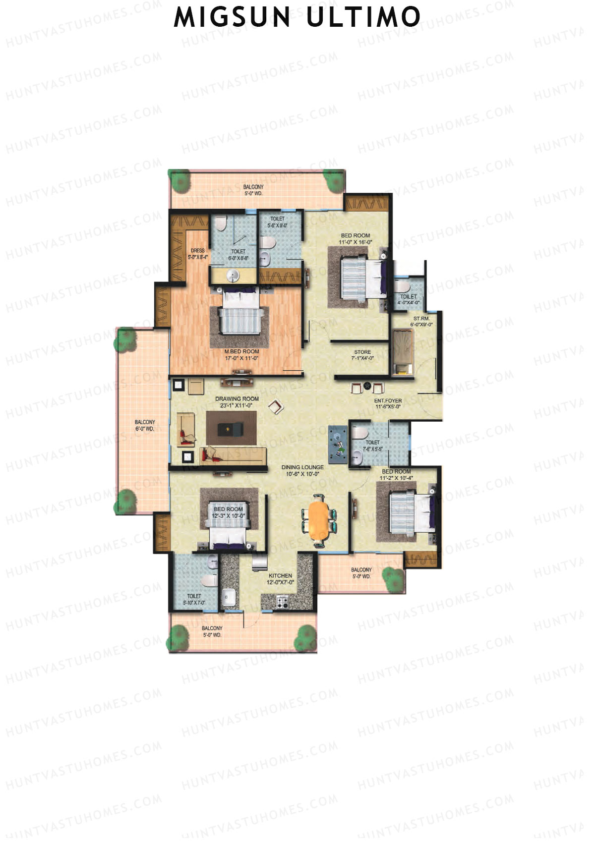 Migsun Ultimo Sun 7 Unit 1 Floor Plan