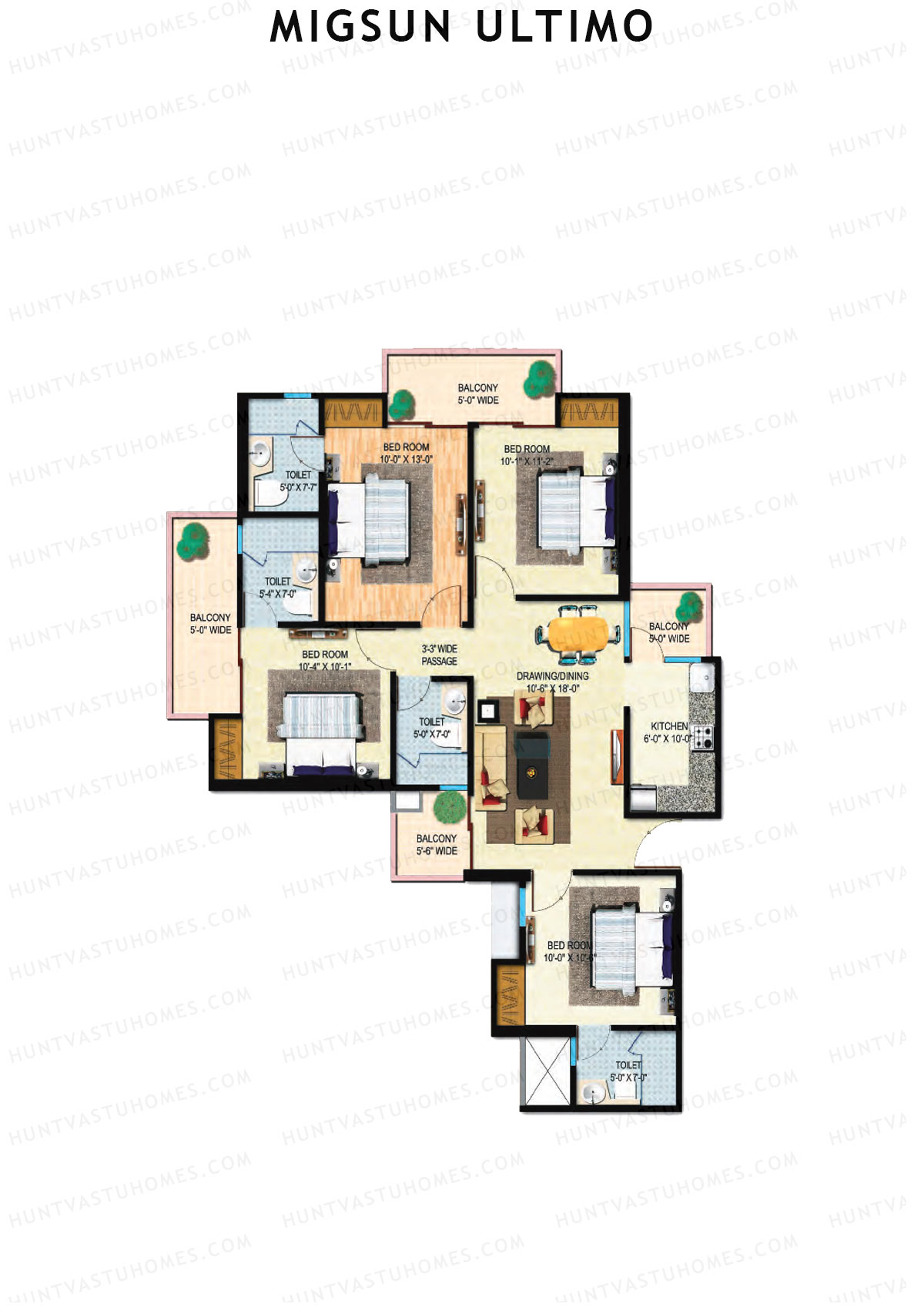 Migsun Ultimo Sun 7 Unit 2 Floor Plan