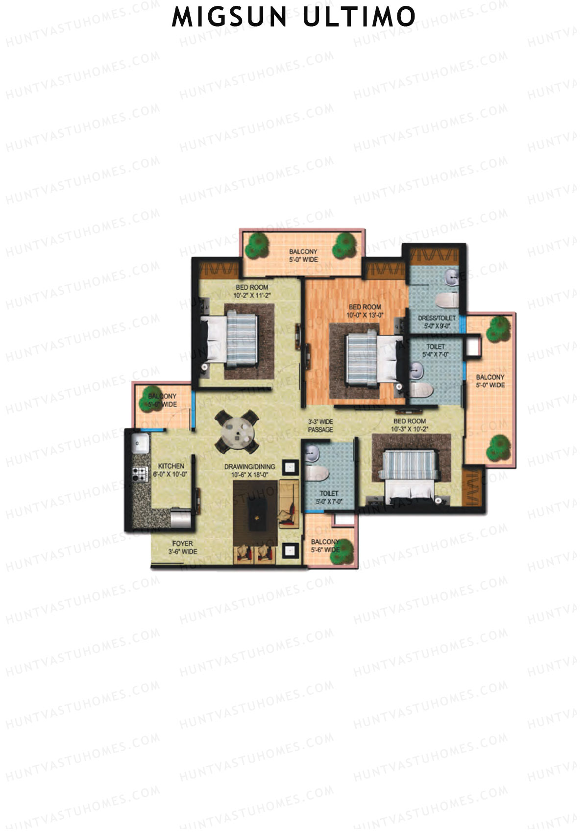 Migsun Ultimo Sun 7 Unit 3 Floor Plan