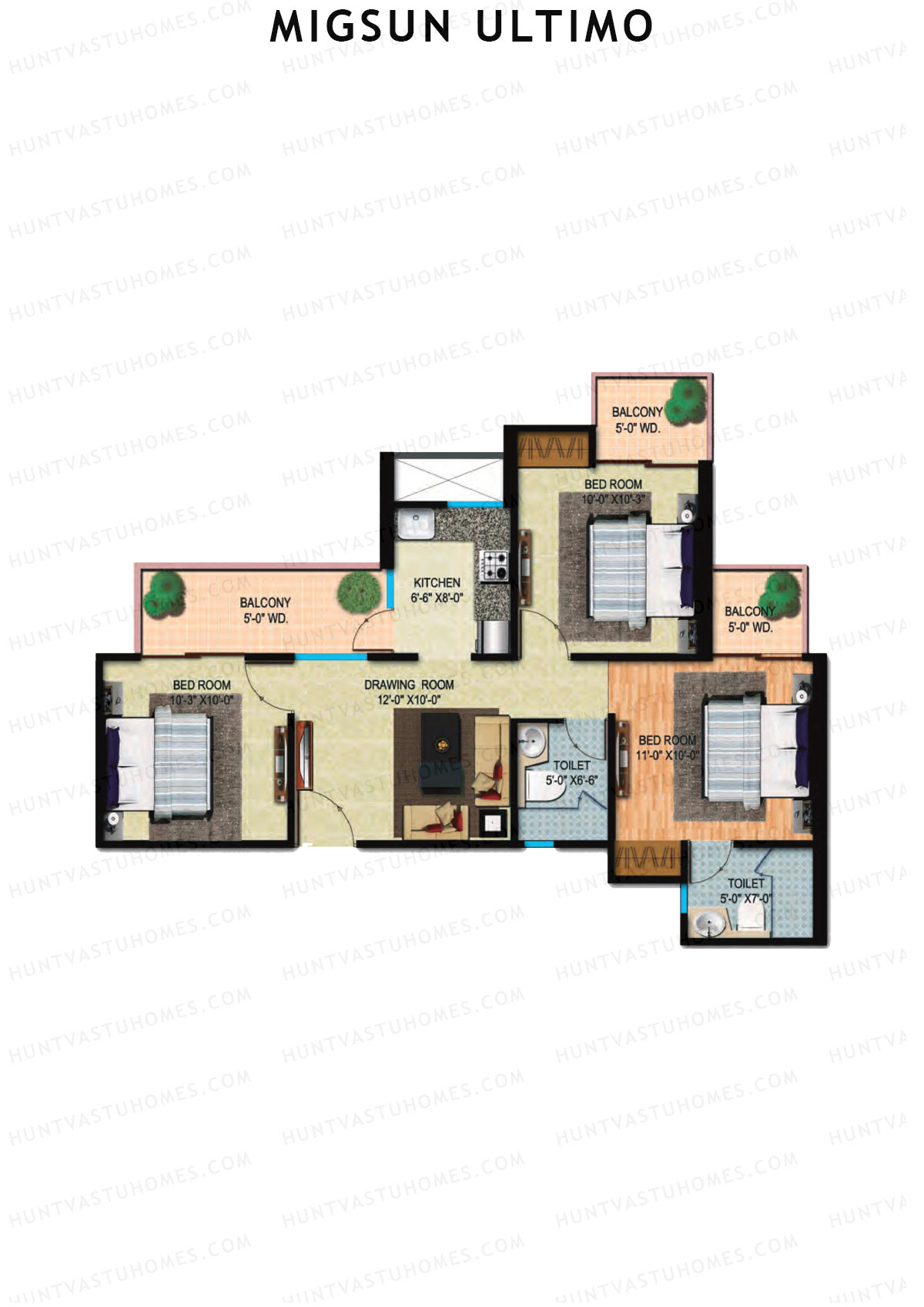 Migsun Ultimo Sun 7 Unit 4 Floor Plan