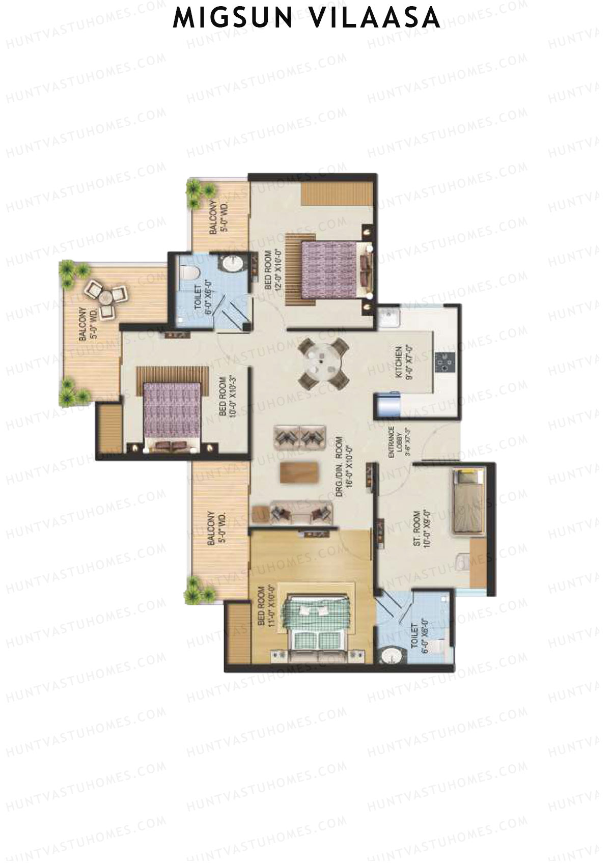 Migsun Vilaasa Sun 1 Unit 1 Floor Plan