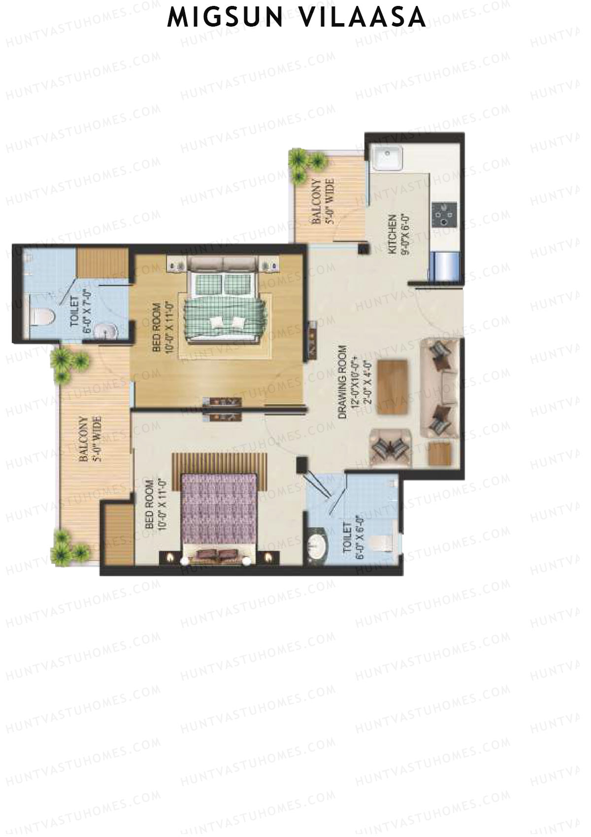 Migsun Vilaasa Sun 1 Unit 2 Floor Plan