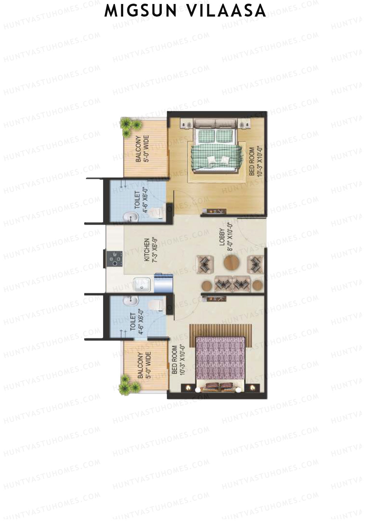 Migsun Vilaasa Sun 1 Unit 3 Floor Plan