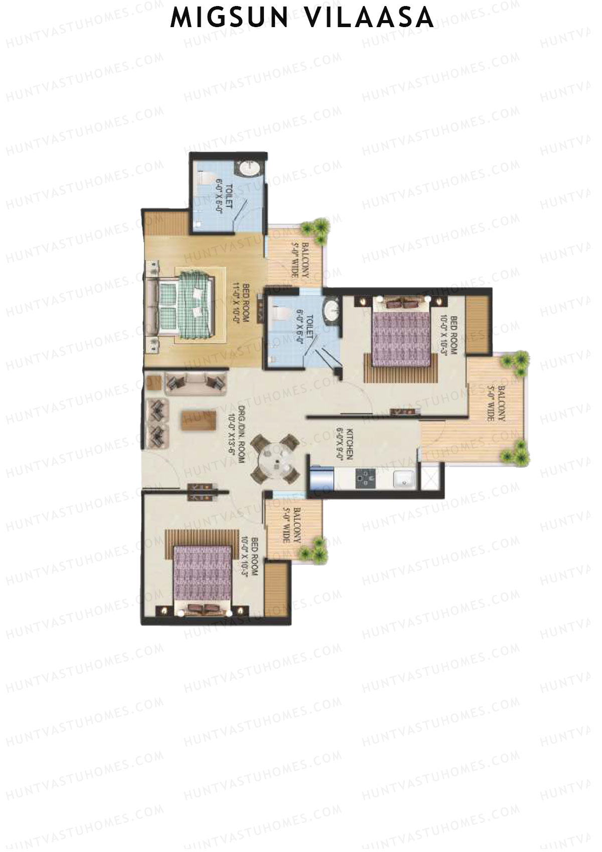 Migsun Vilaasa Sun 1 Unit 6 Floor Plan