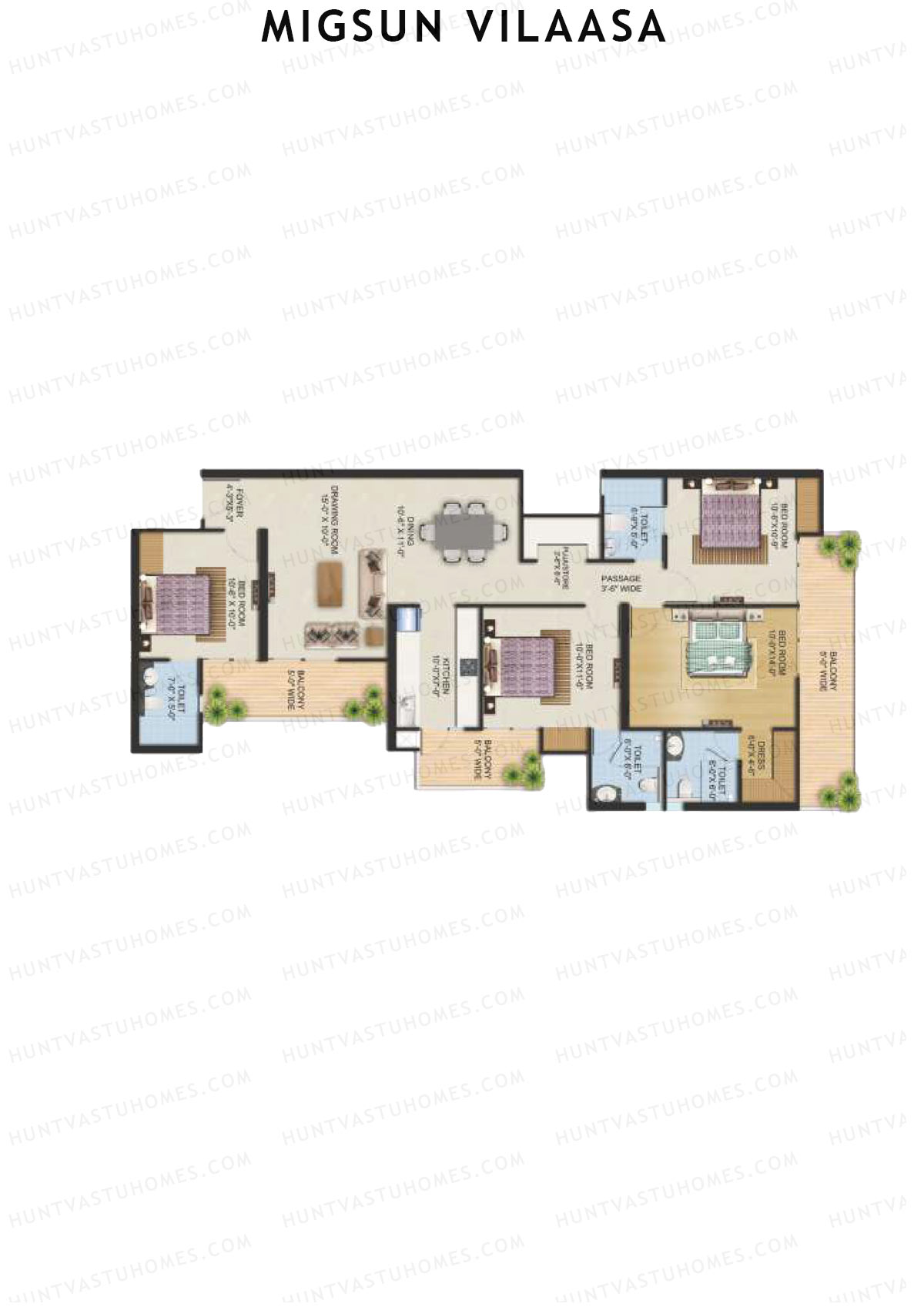 Migsun Vilaasa Sun 1 Unit 8 Floor Plan